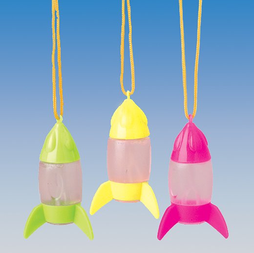 Rocket Ship Bubble Necklace with Bubble Solution