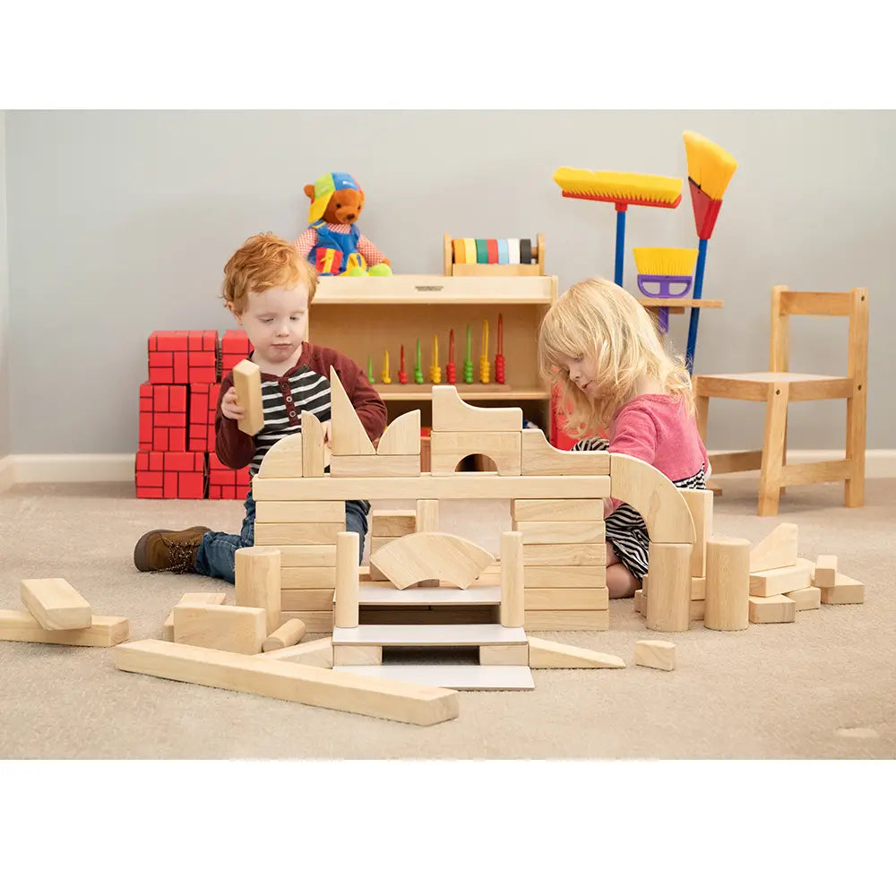 Kids Building With Advanced Unit Block Set