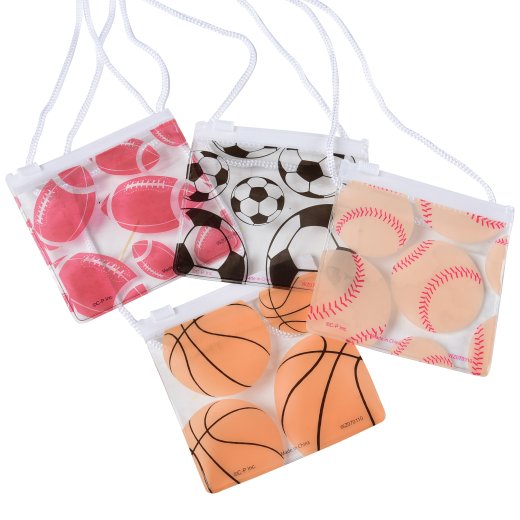 Sports Ball Storage Pouches with Neck Cord – Set of 12
