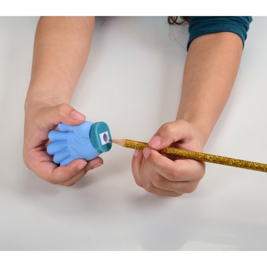 Hand-Shaped Pencil Sharpener & Eraser Set – Assorted Colors – 2¼" – Set of 12