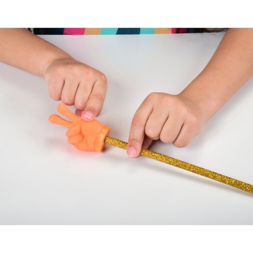Hand-Shaped Pencil Sharpener & Eraser Set – Assorted Colors – 2¼" – Set of 12
