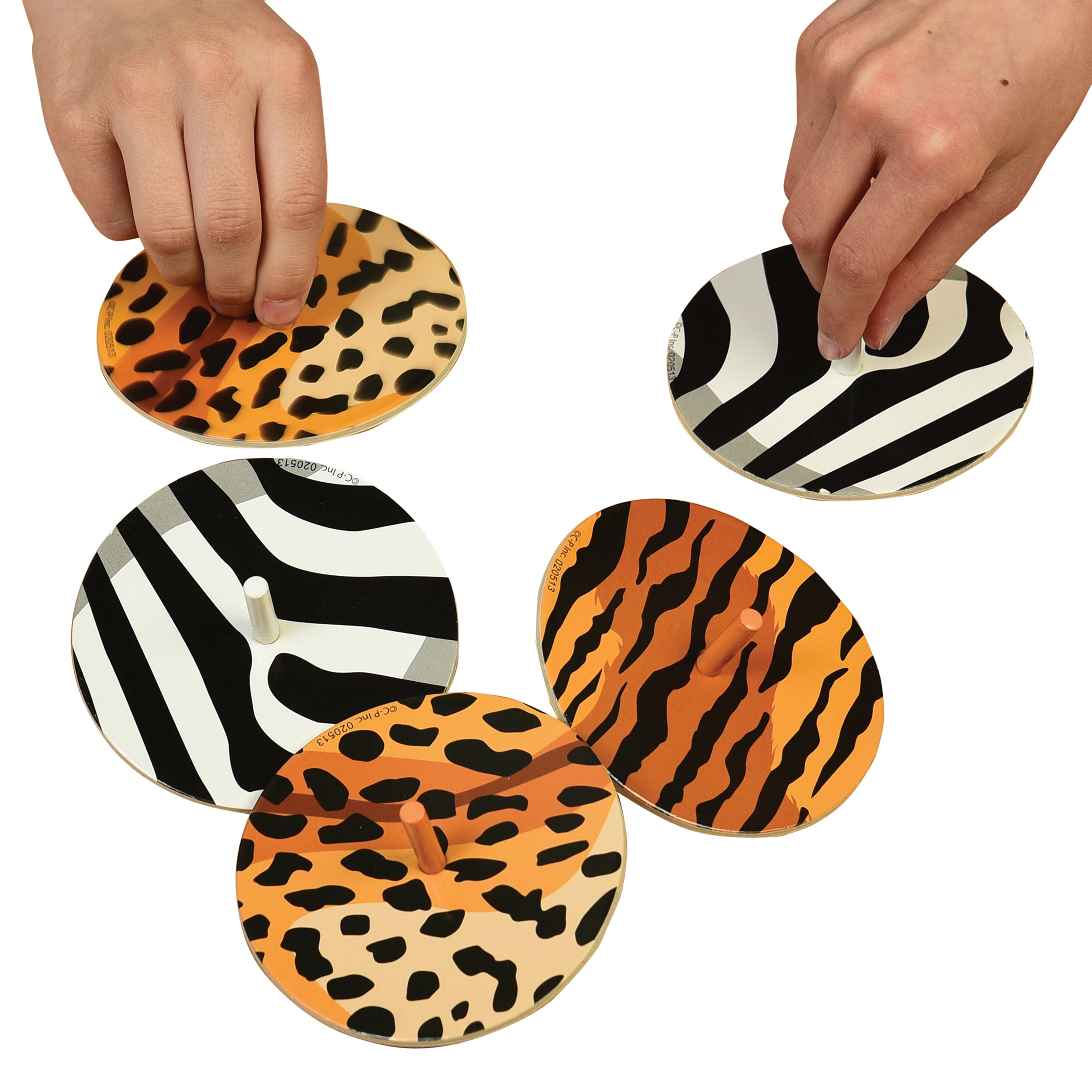 Animal Print Spinning Tops