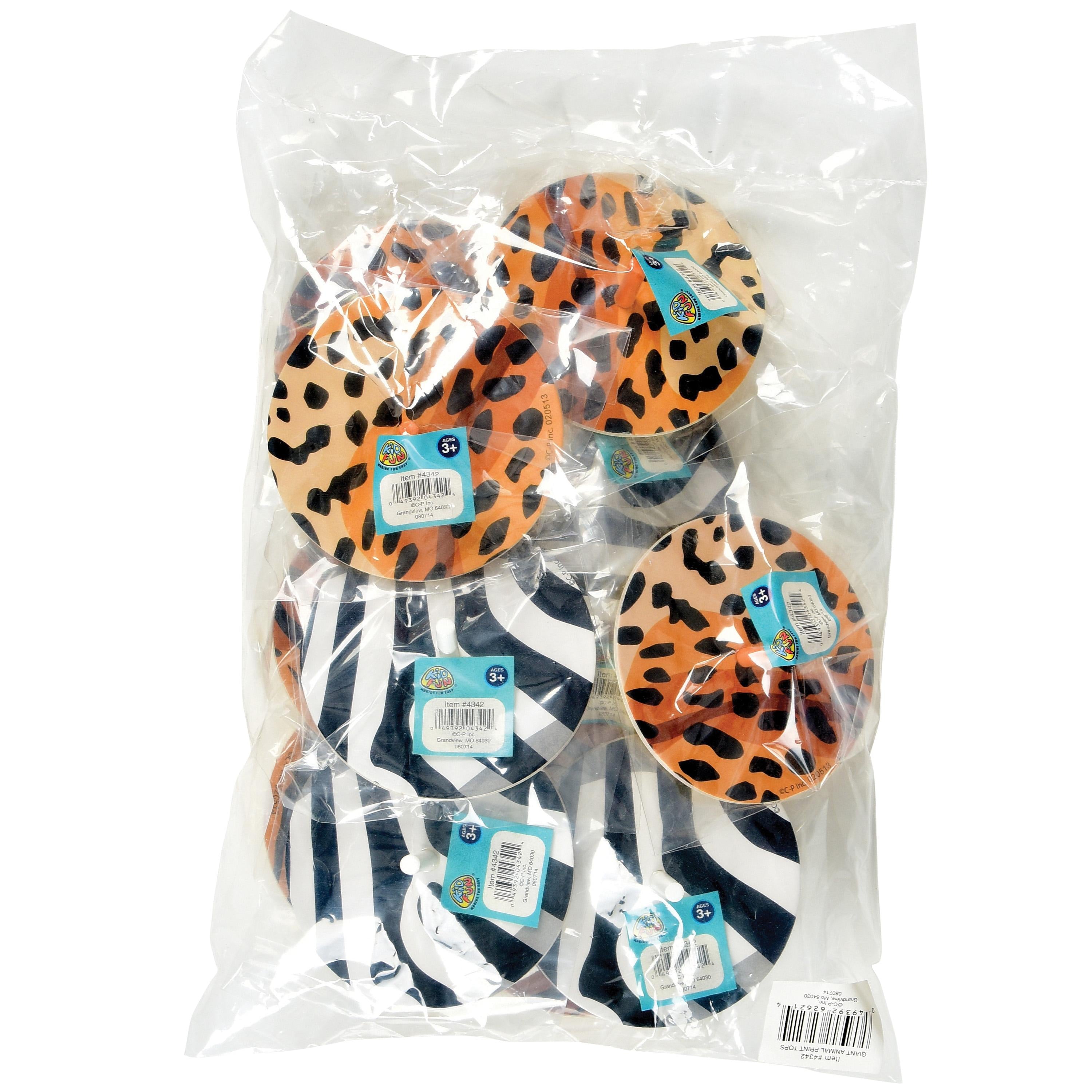 Animal Print Spinning Tops
