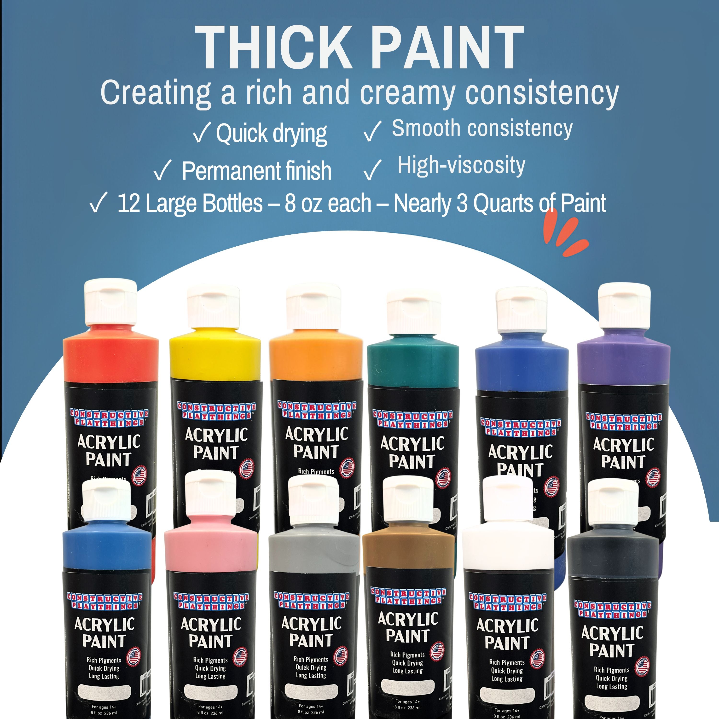 Acrylic Paint Set – 12 Vibrant Colors