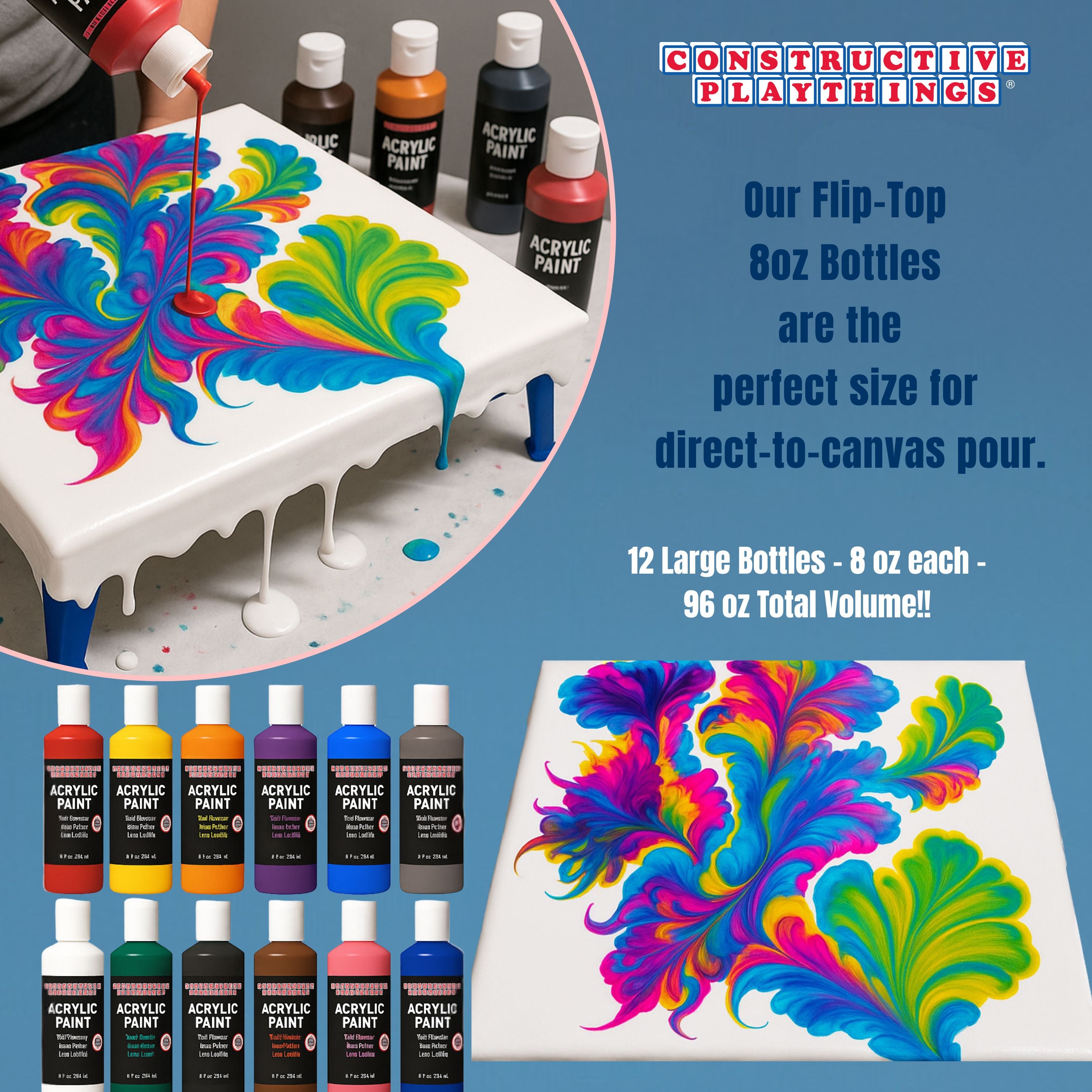 Acrylic Paint Set – 12 Vibrant Colors
