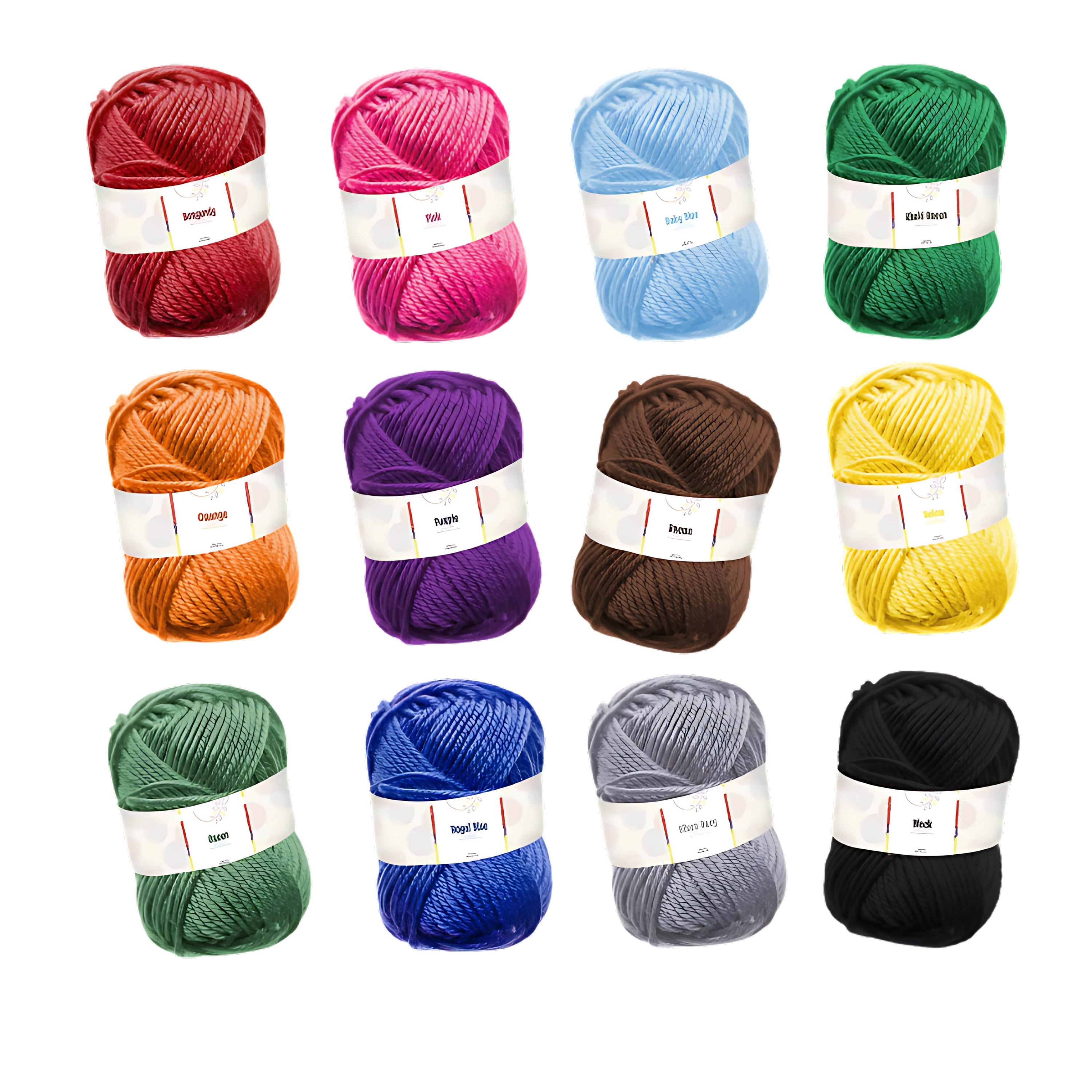 Craft Yarn - Set of 12