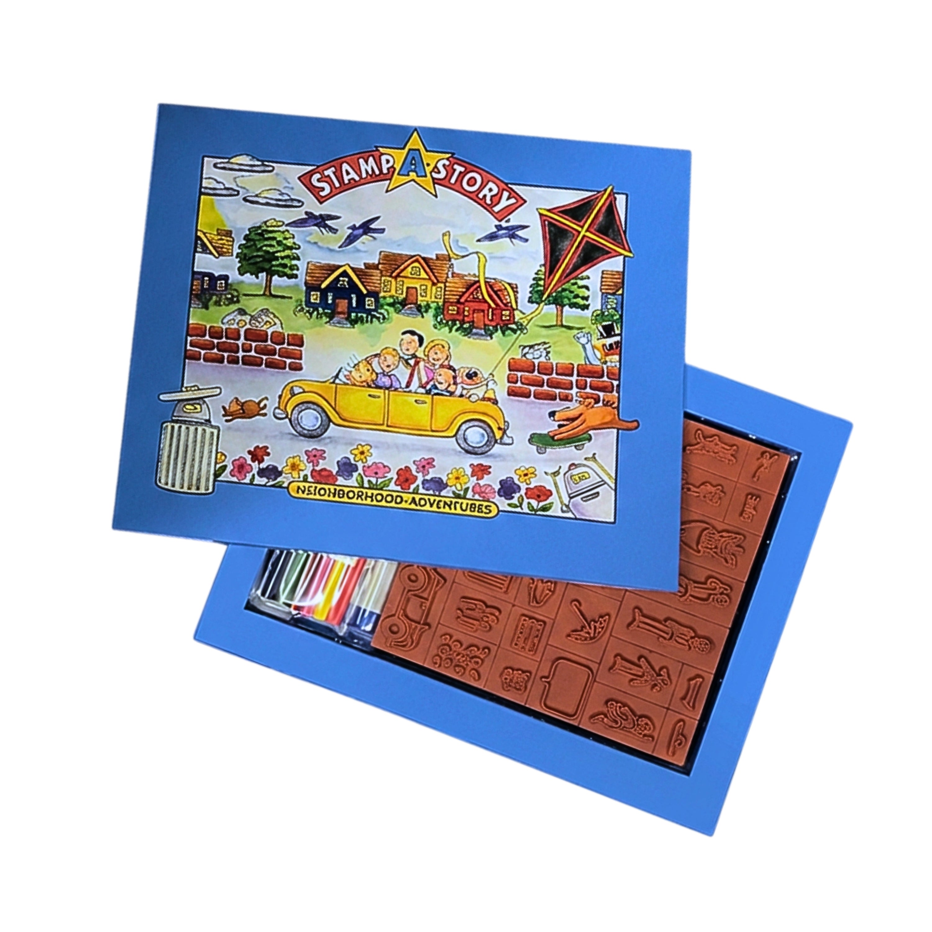 Stamp-A-Story Creative Rubber Stamp Set | 33 Stamps