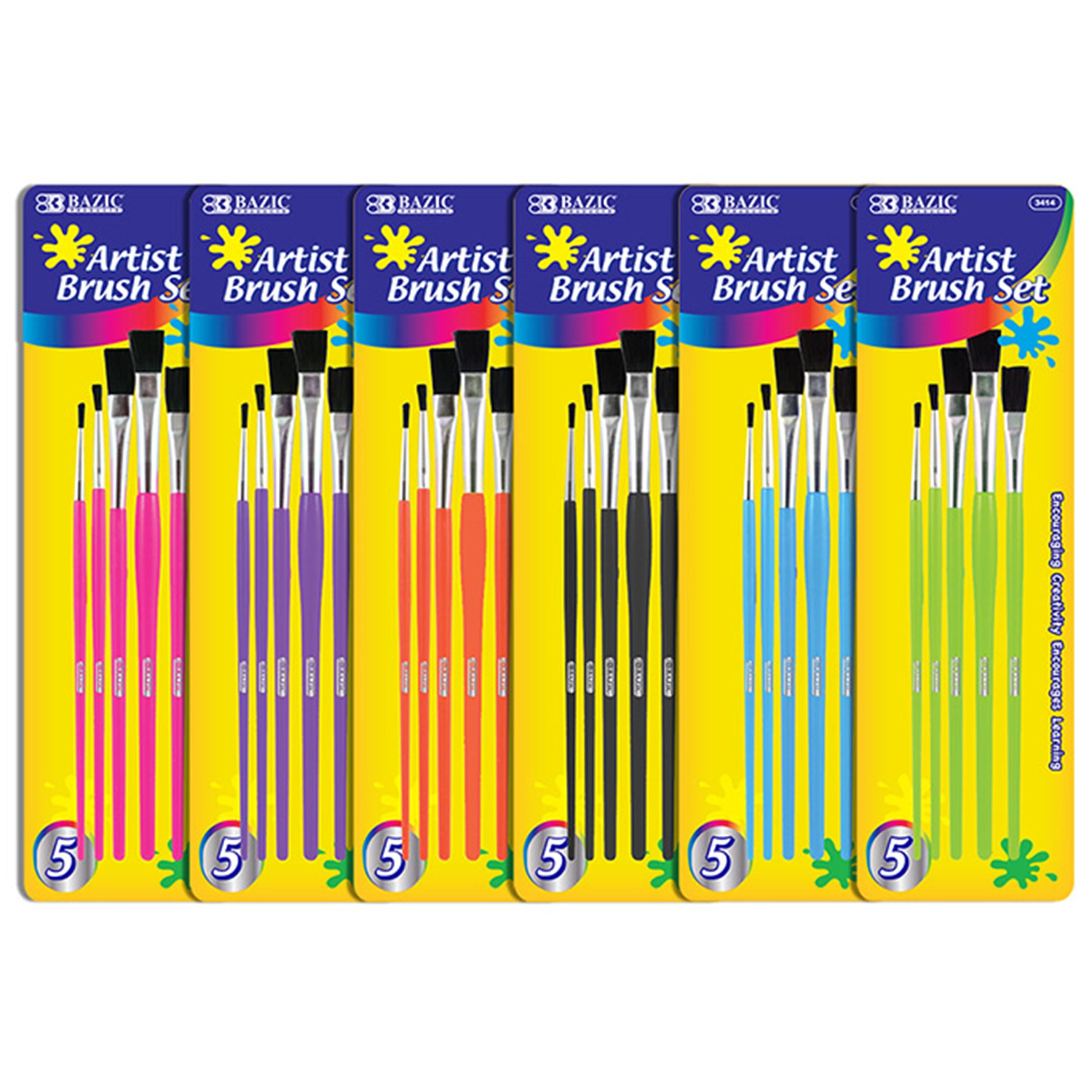 Watercolor Brushes Assorted - 5pcs