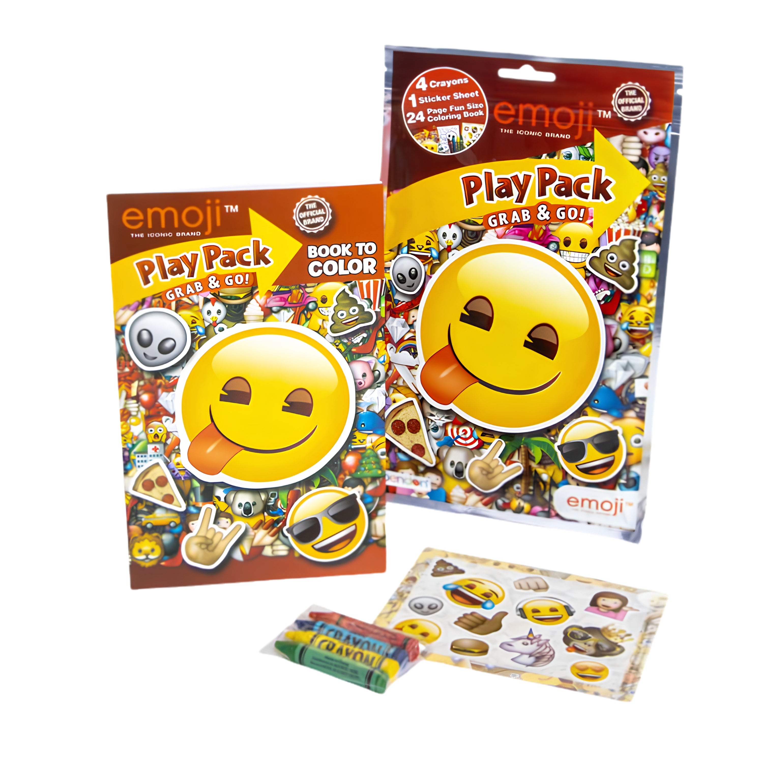 Emoji Grab & Go Activity Pack – Coloring Book, Crayons & Stickers