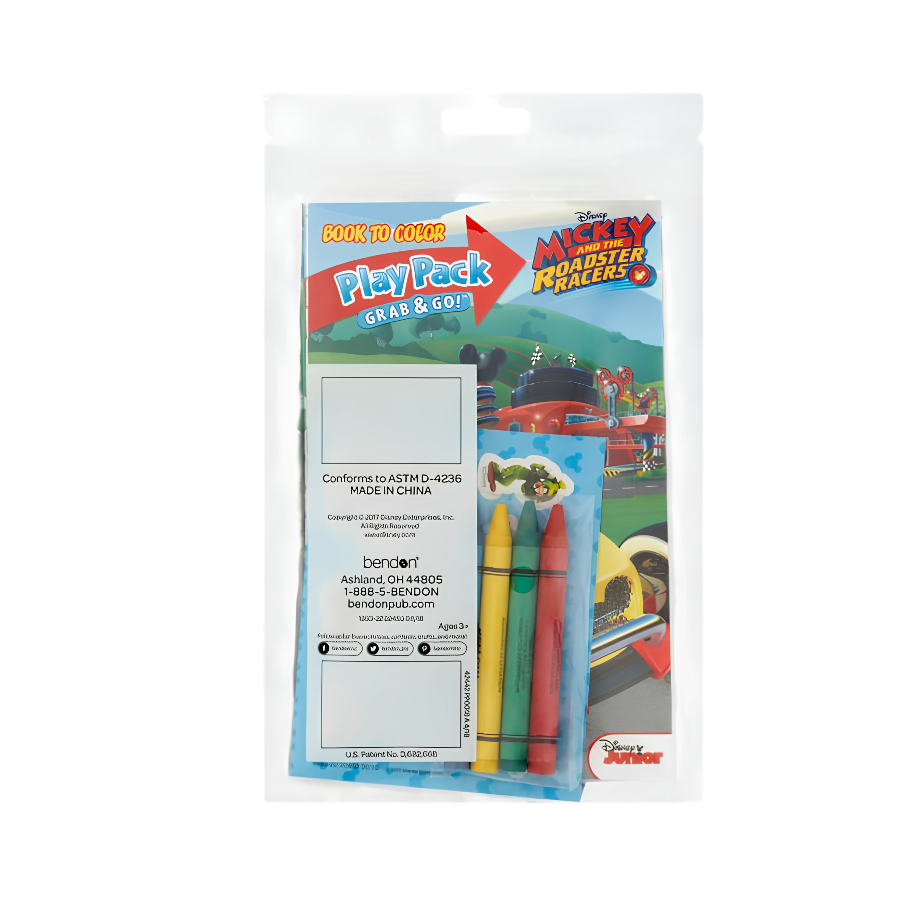 Disney Mickey Roadster Racers Grab & Go Activity Pack – Coloring Book, Crayons & Stickers