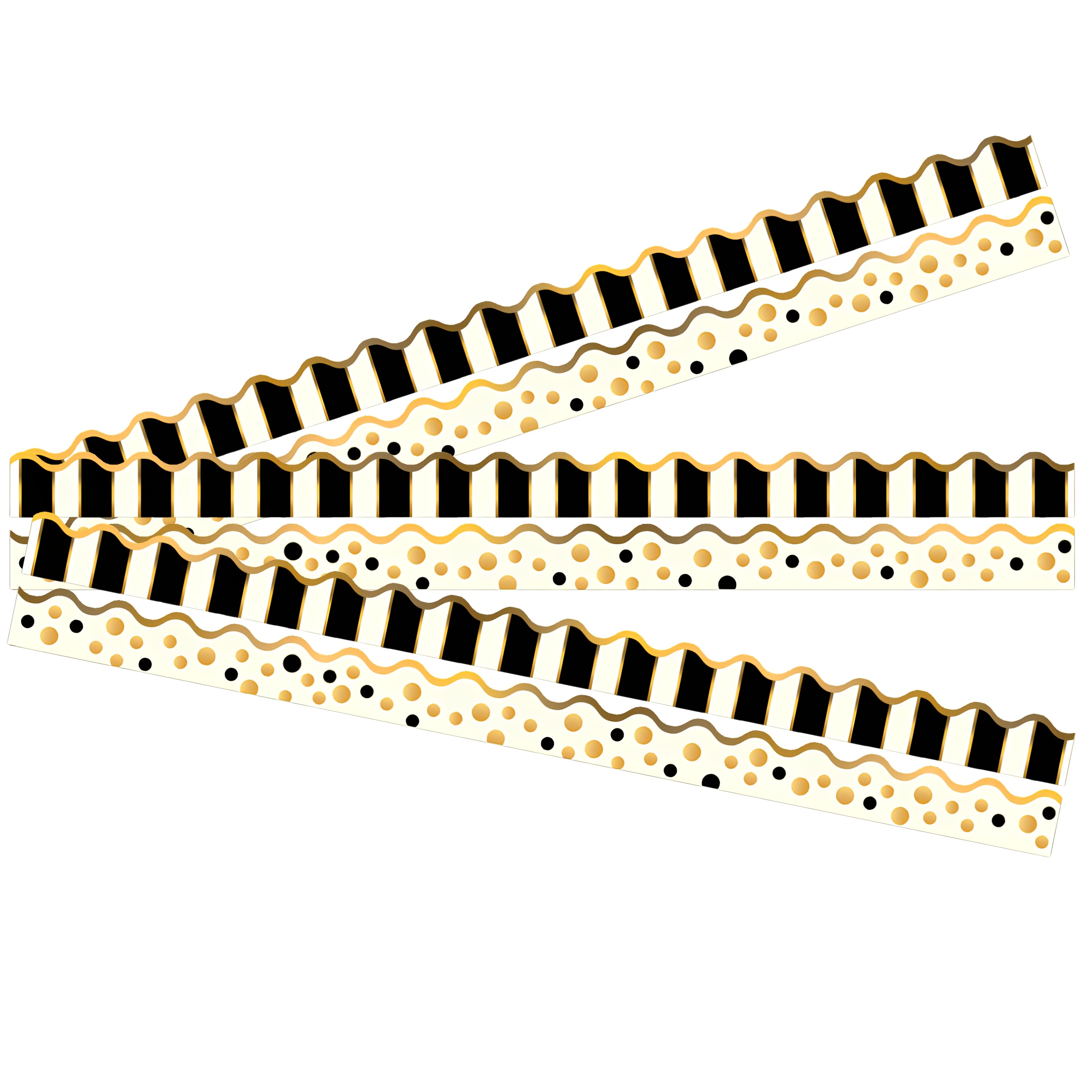Gold Bars Scalloped Classroom Border Trim