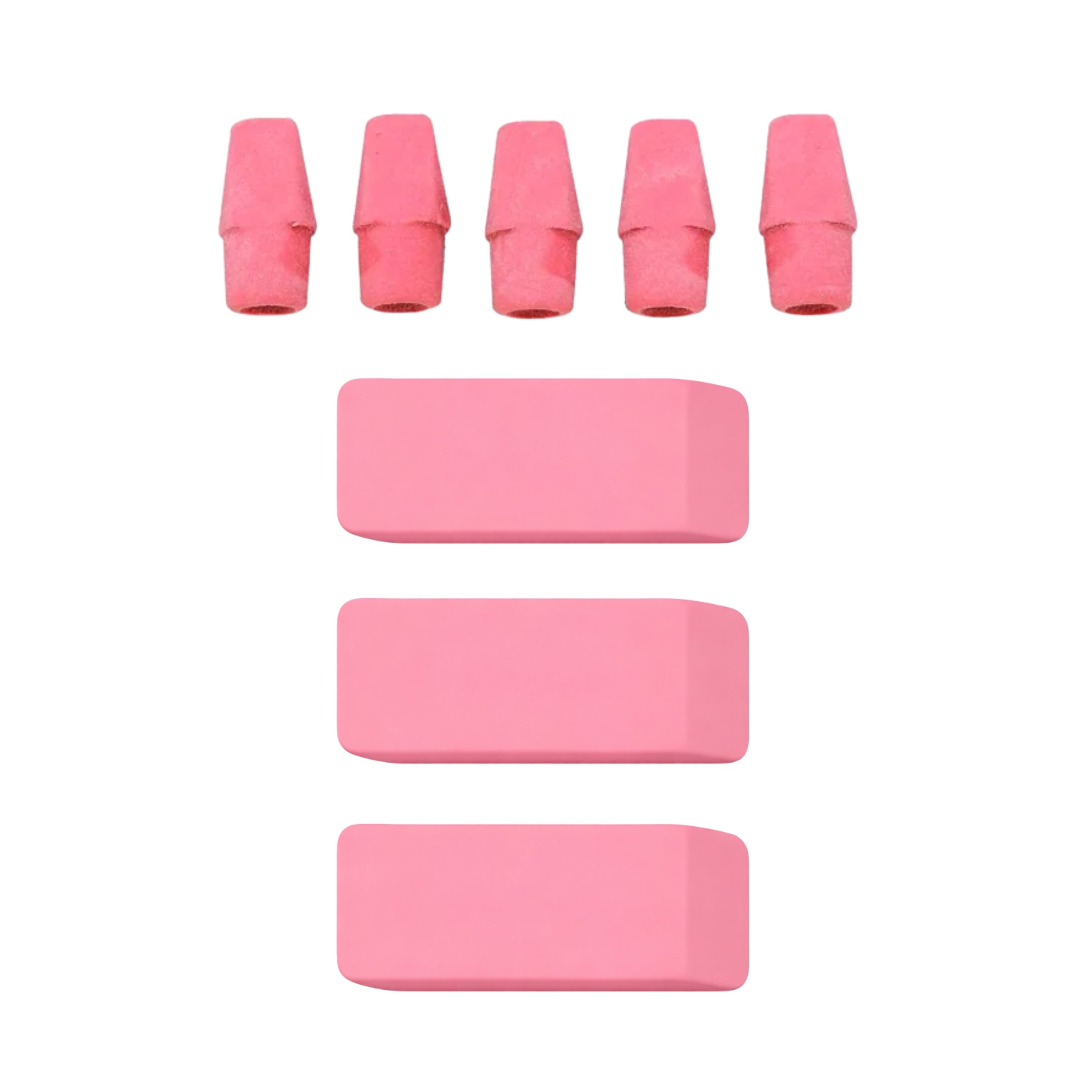 Big Pink Erasers with Cap Erasers – Set of 8
