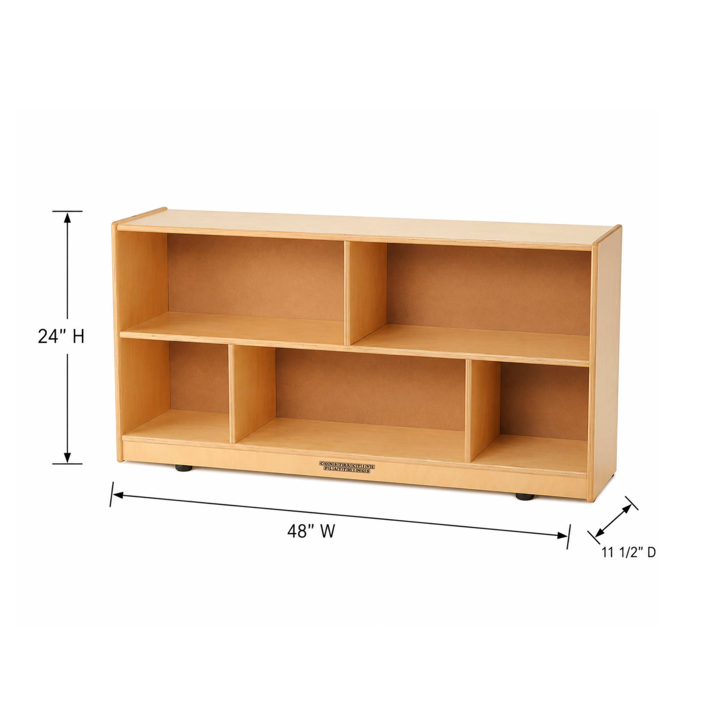 Birch Low Storage & Woven/Wicker Basket Organization Center