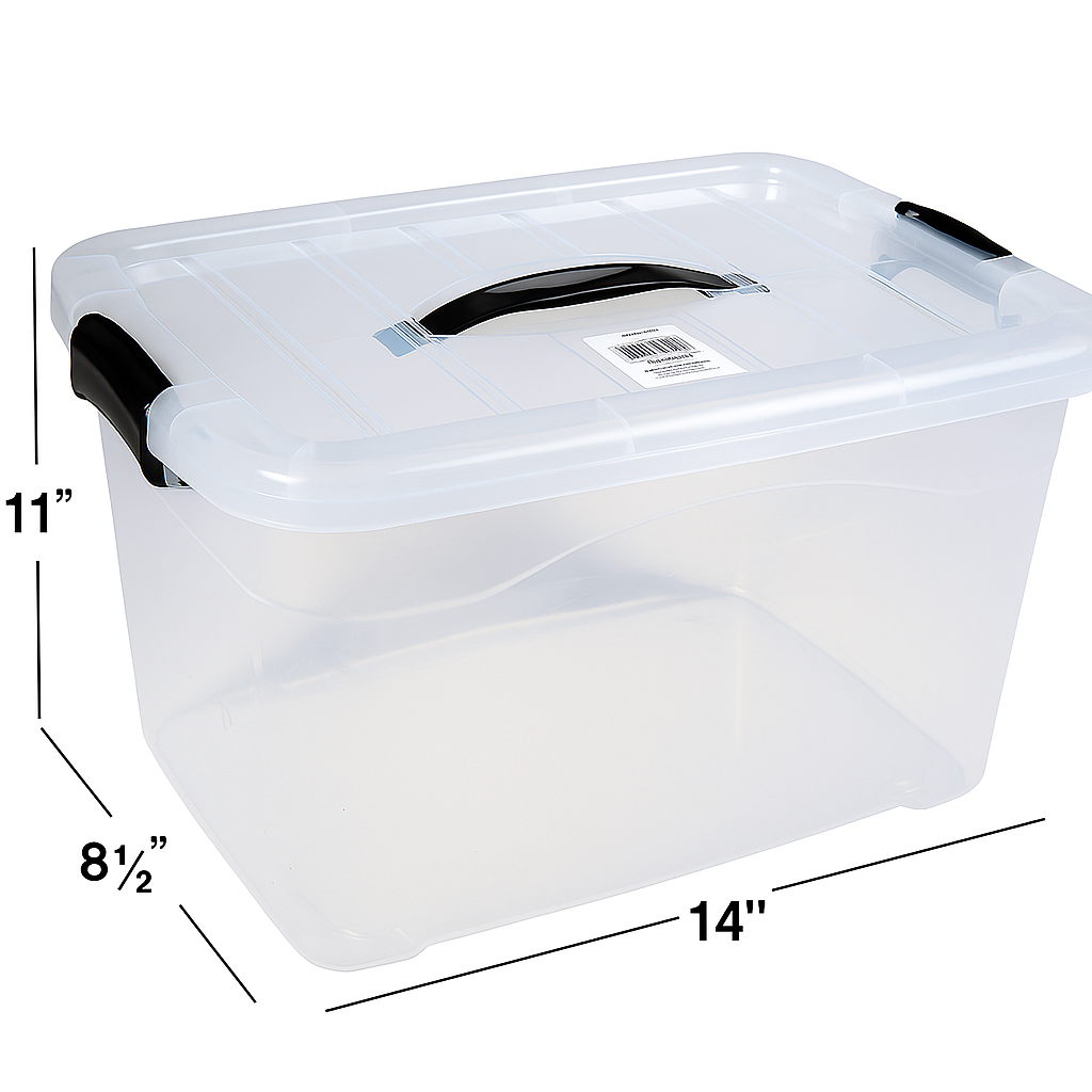 Locking Storage Tubs with Carrying Handle & Lids- Set of 3