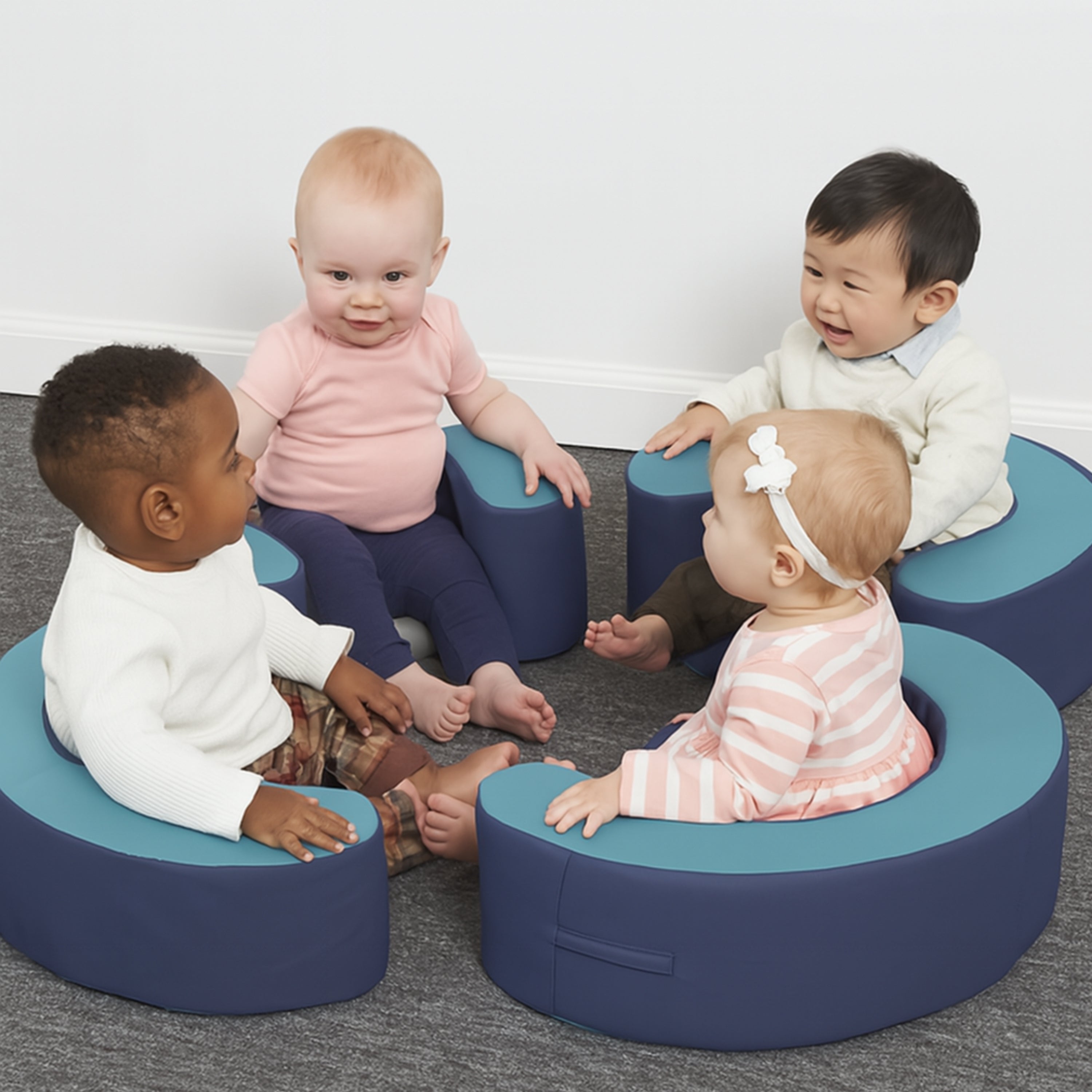 Infant Communication Circle | 4-Piece Baby Sit-Up Support Cushion Set