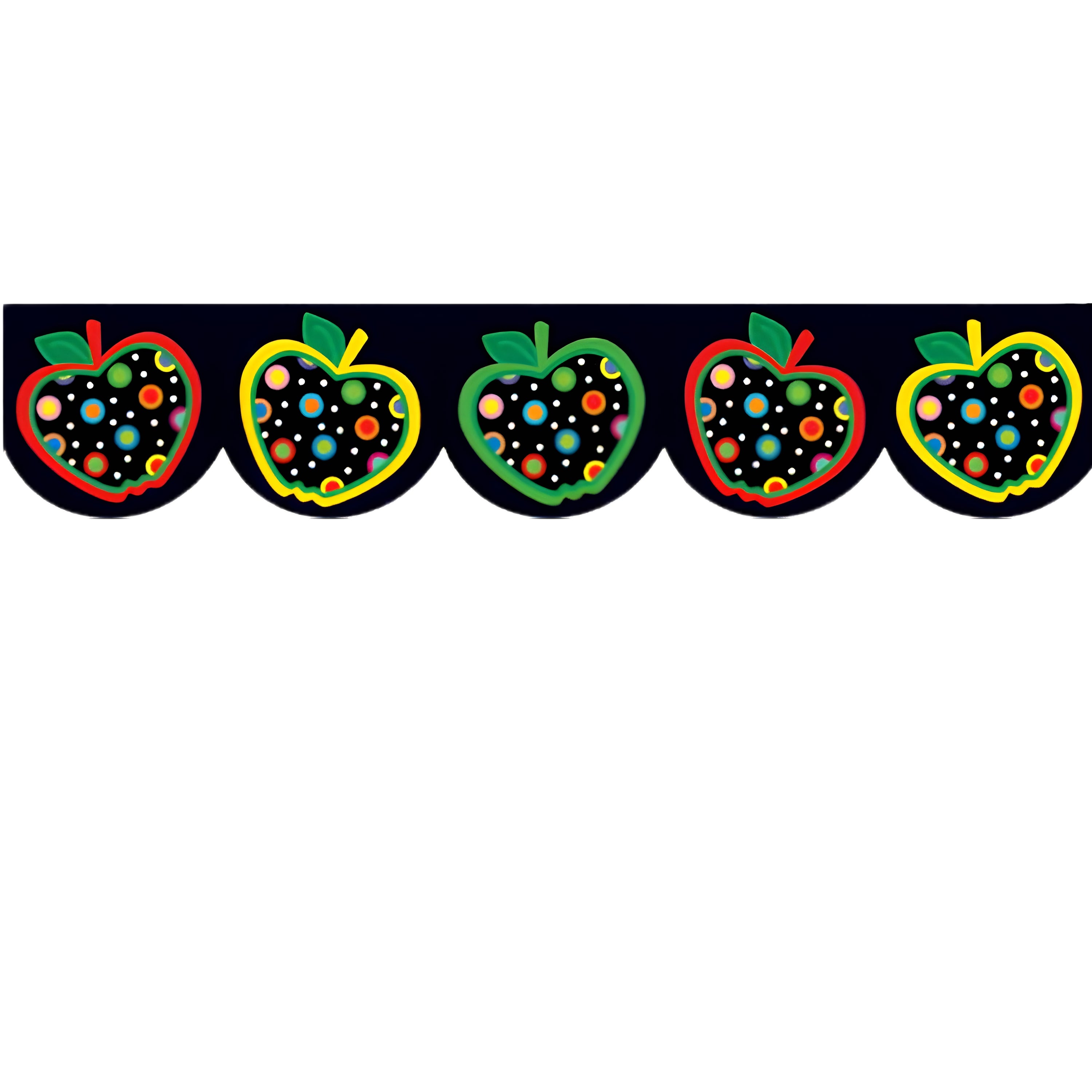 Dots on Apples Bulletin Board Border, 35 Feet