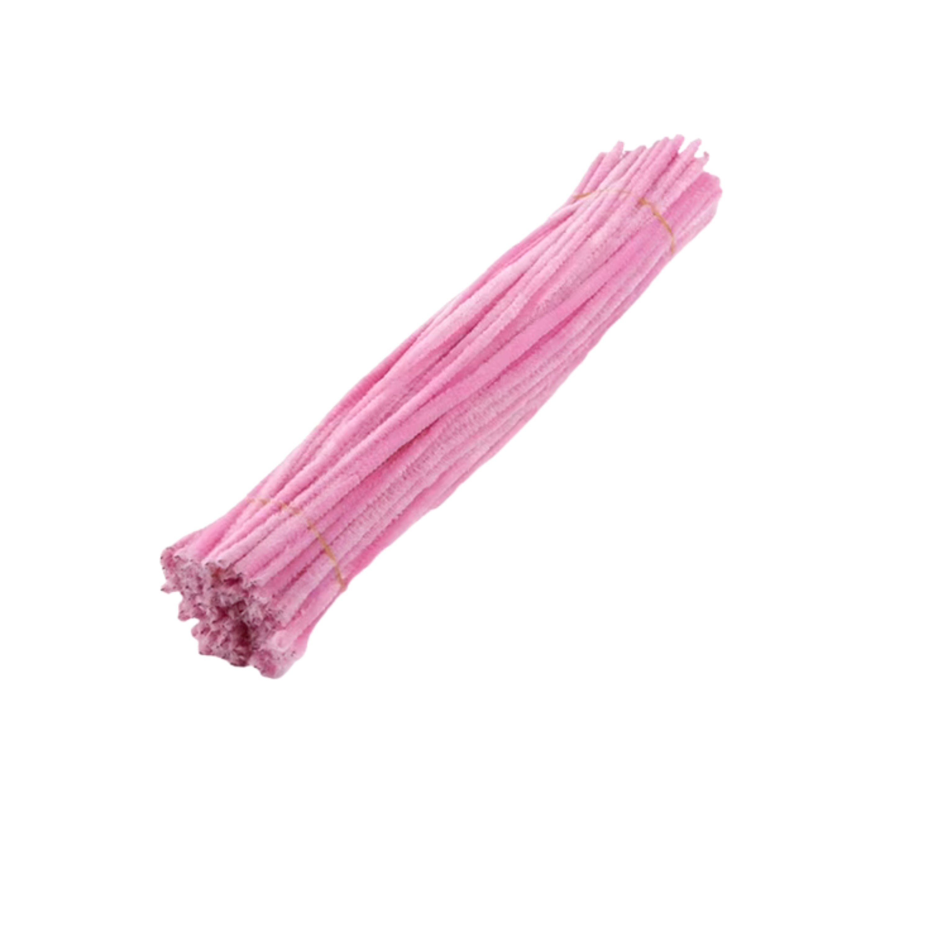 Pink Chenille Stems, 6mm x 12" – Pack of 25
