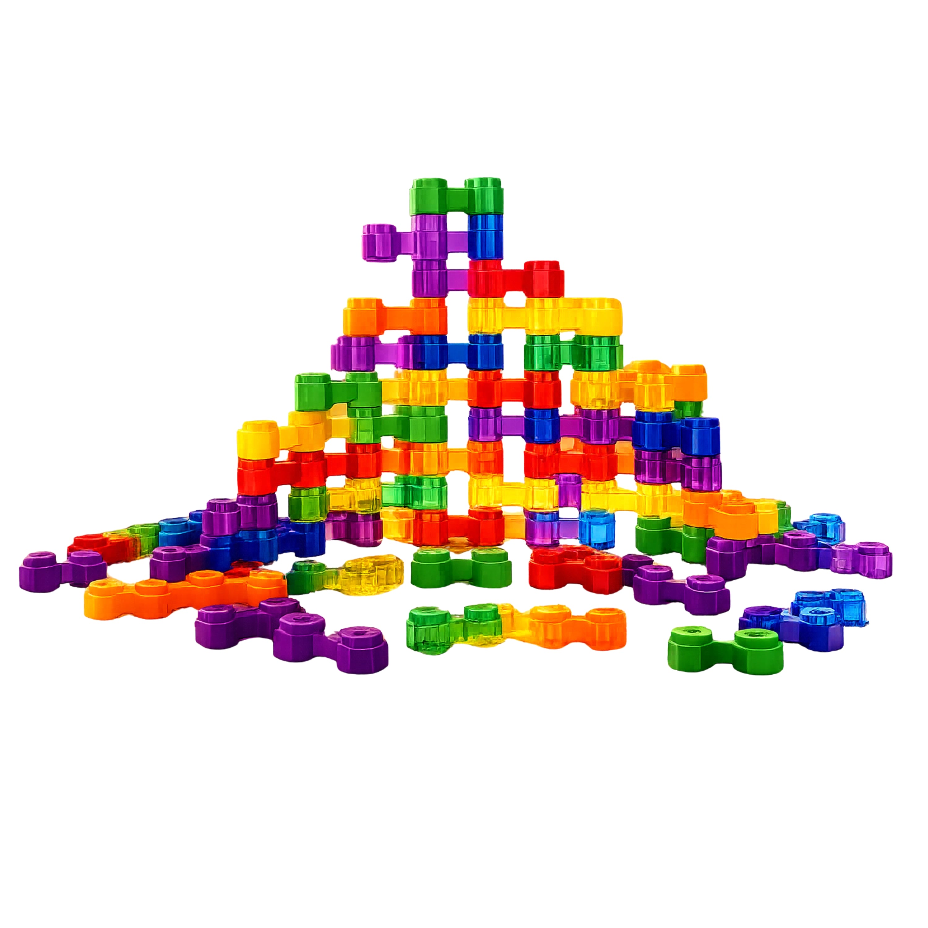 Double Octagon Translucent & Solid Jumbo Building Blocks