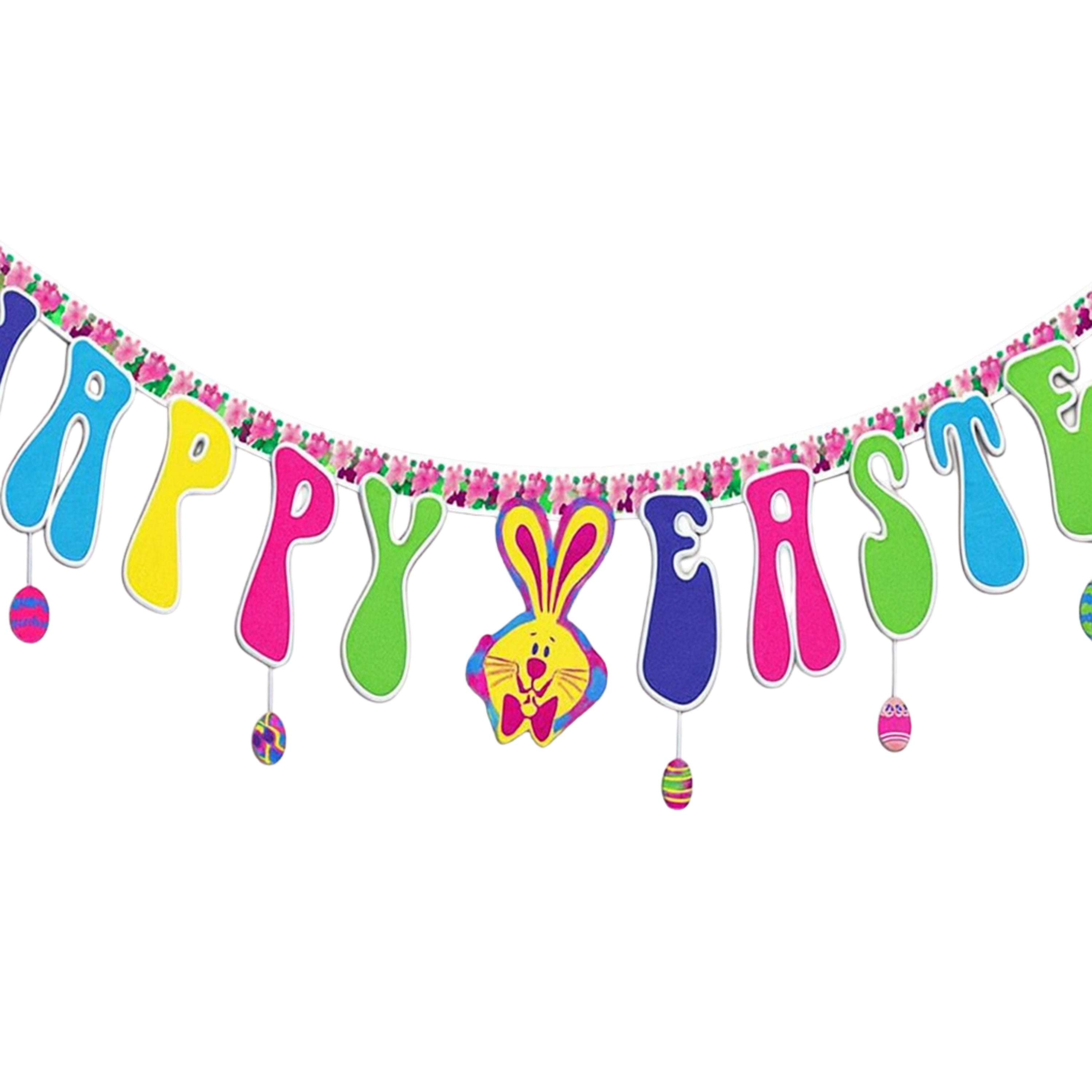 Happy Easter Banner – 13" x 118" | Bright, Festive Décor for Classrooms or Homeschool