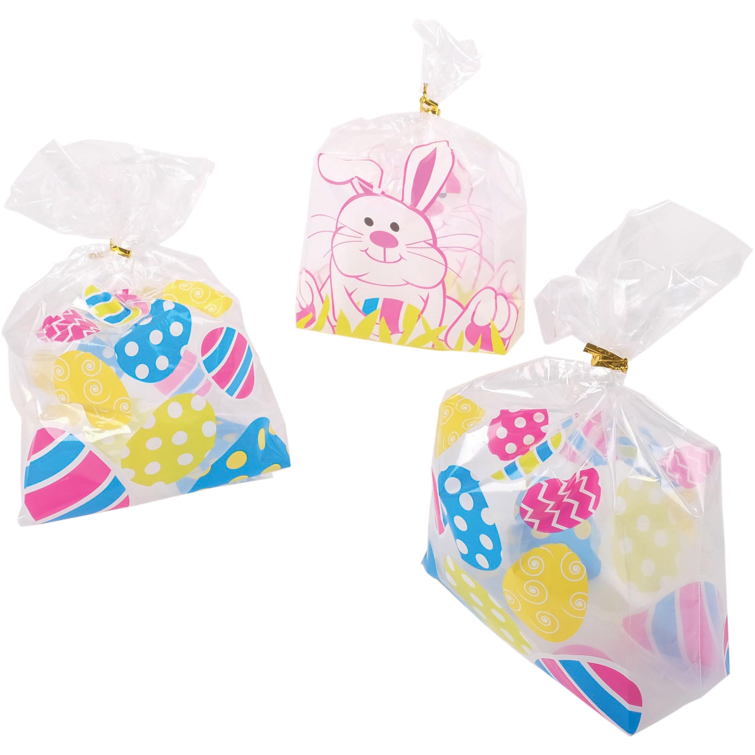 Easter Egg Cello Bags for Kids – 12 Pack Treat & Classroom Favor Bags