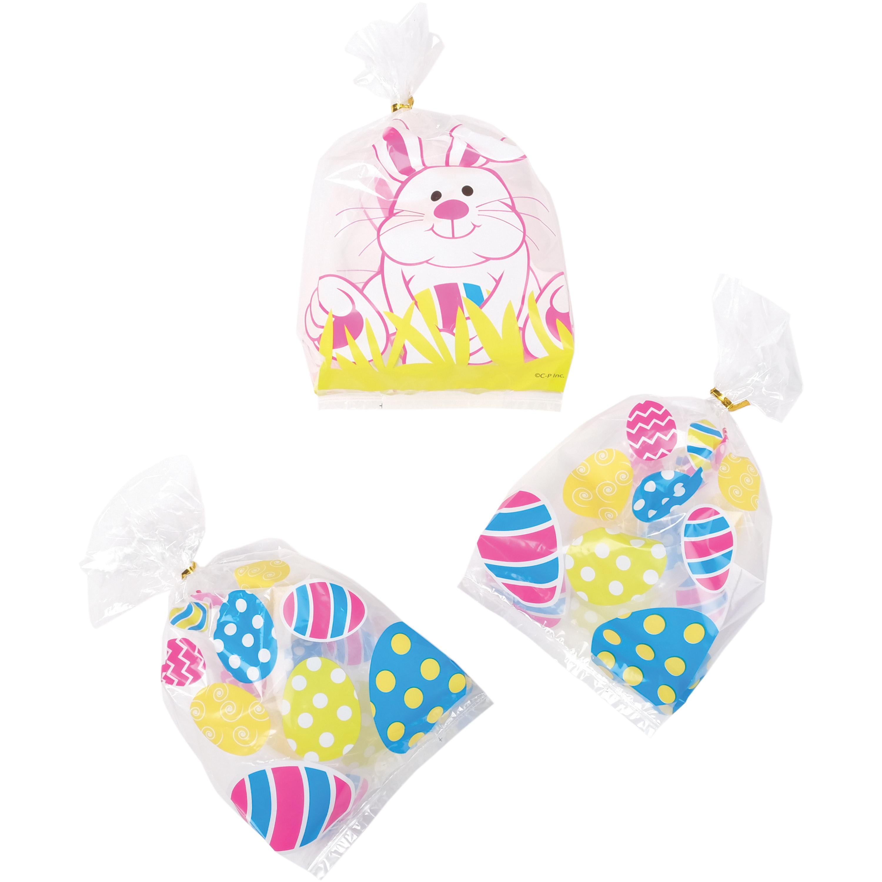 Easter Egg Cello Bags for Kids – 12 Pack Treat & Classroom Favor Bags