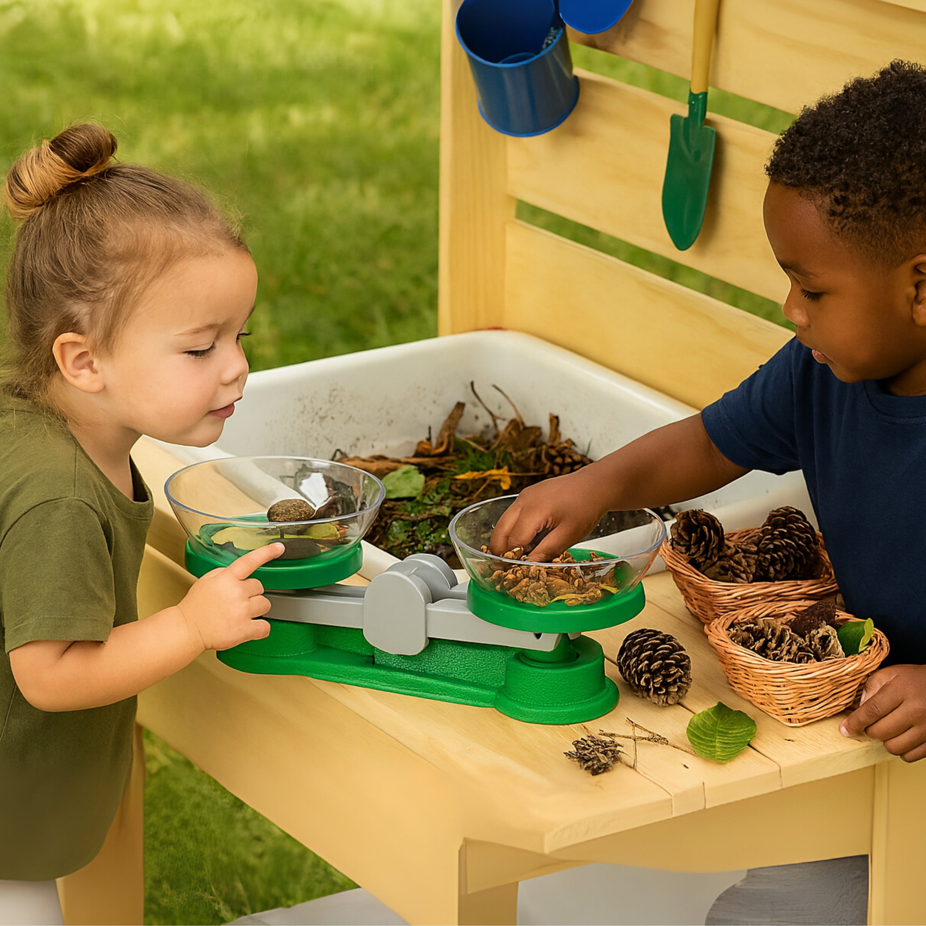 Double Pan Balance Scale – Easy to Use, Washable, Built for Indoor/Outdoor STEM Learning