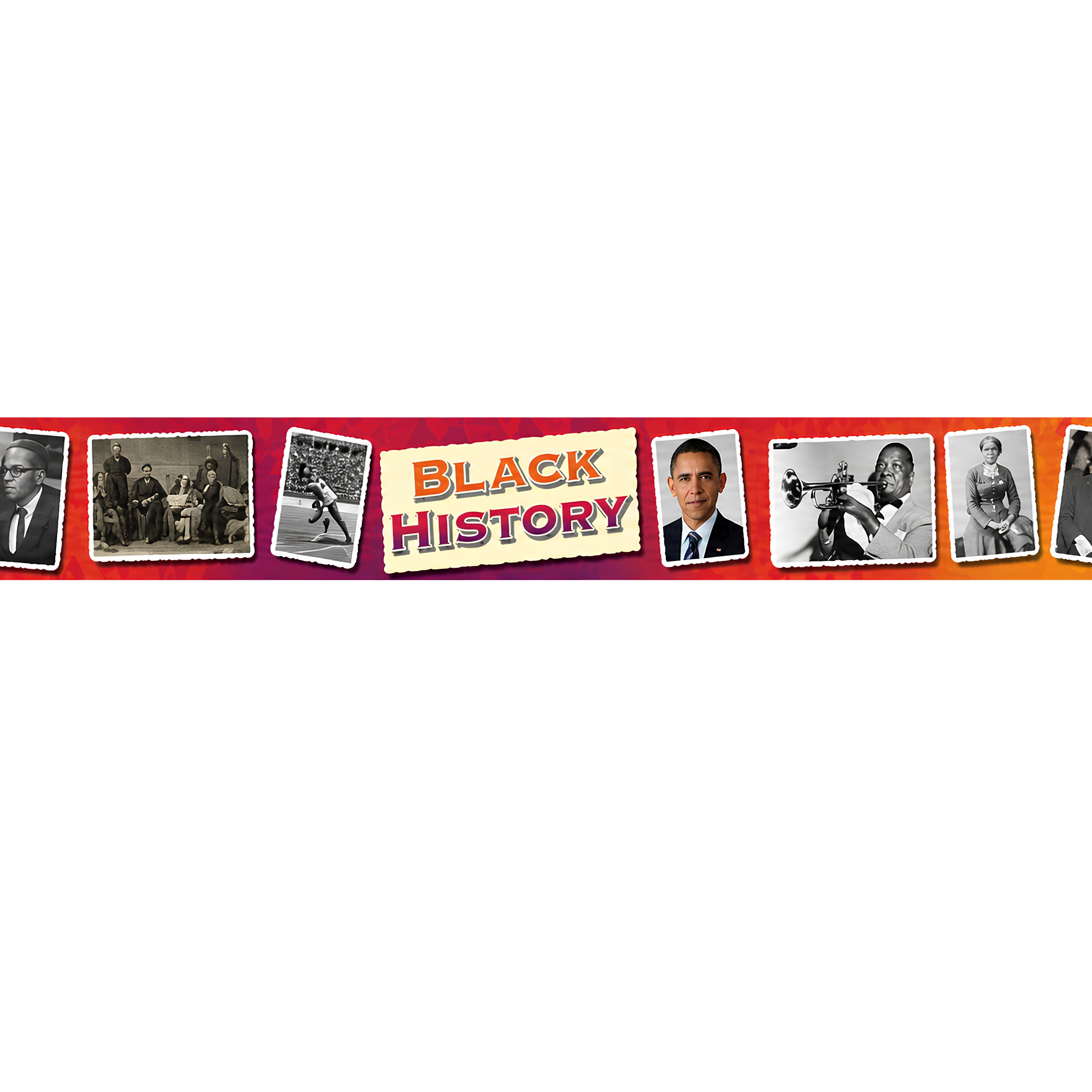Black History Photo Border Bulletin Board Trimmer – Set of 12