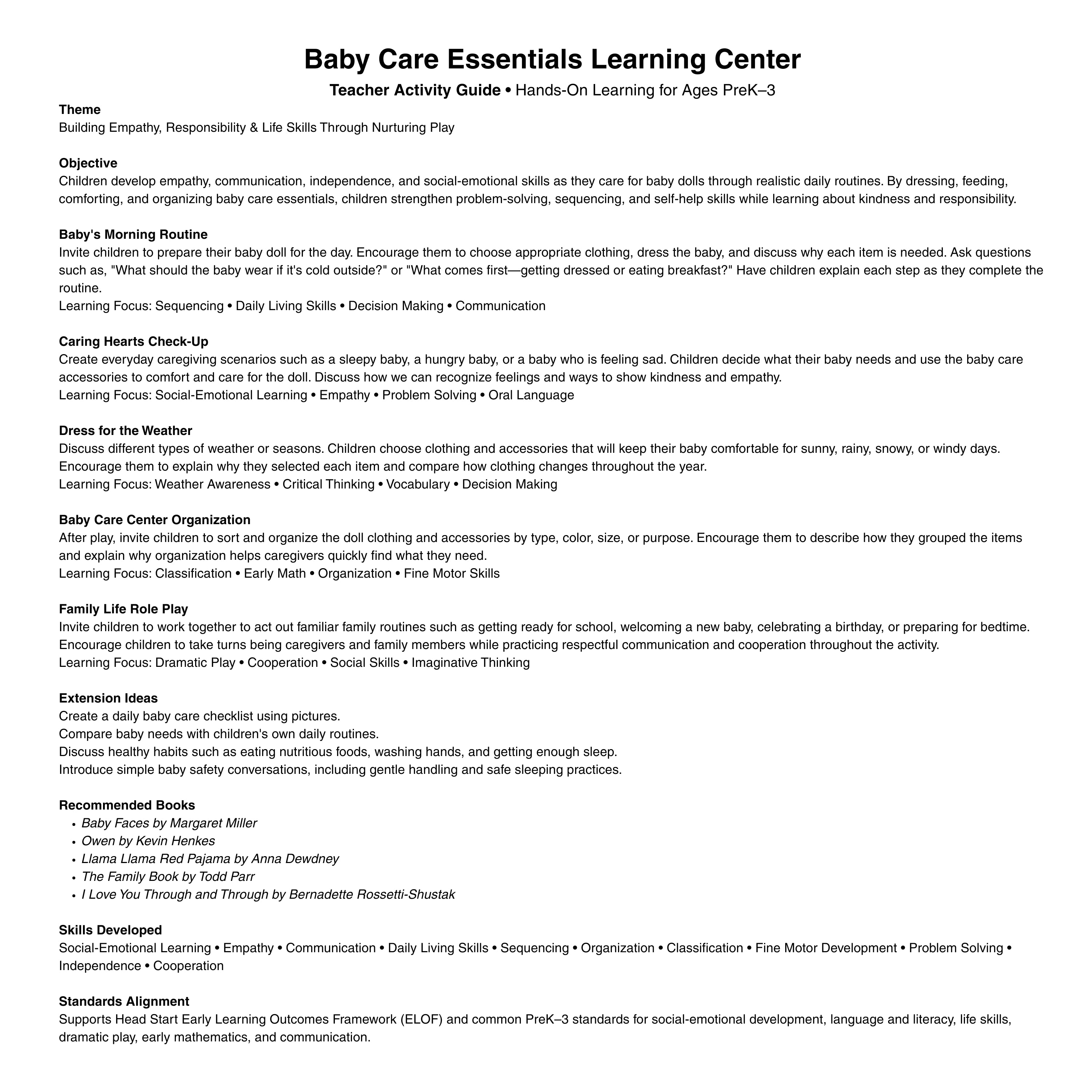 Baby Care Essentials and Learning Center