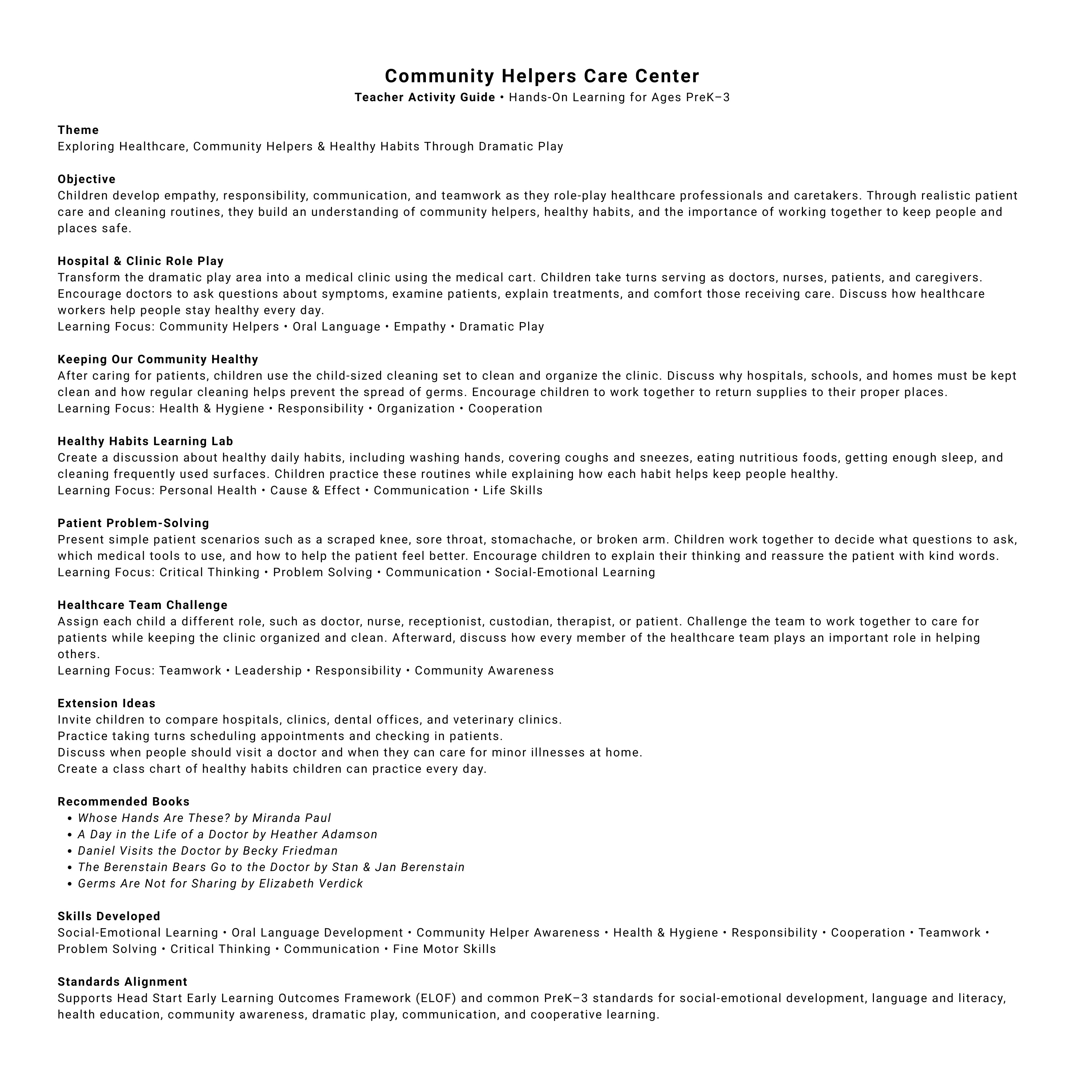 Community Helpers Care Center