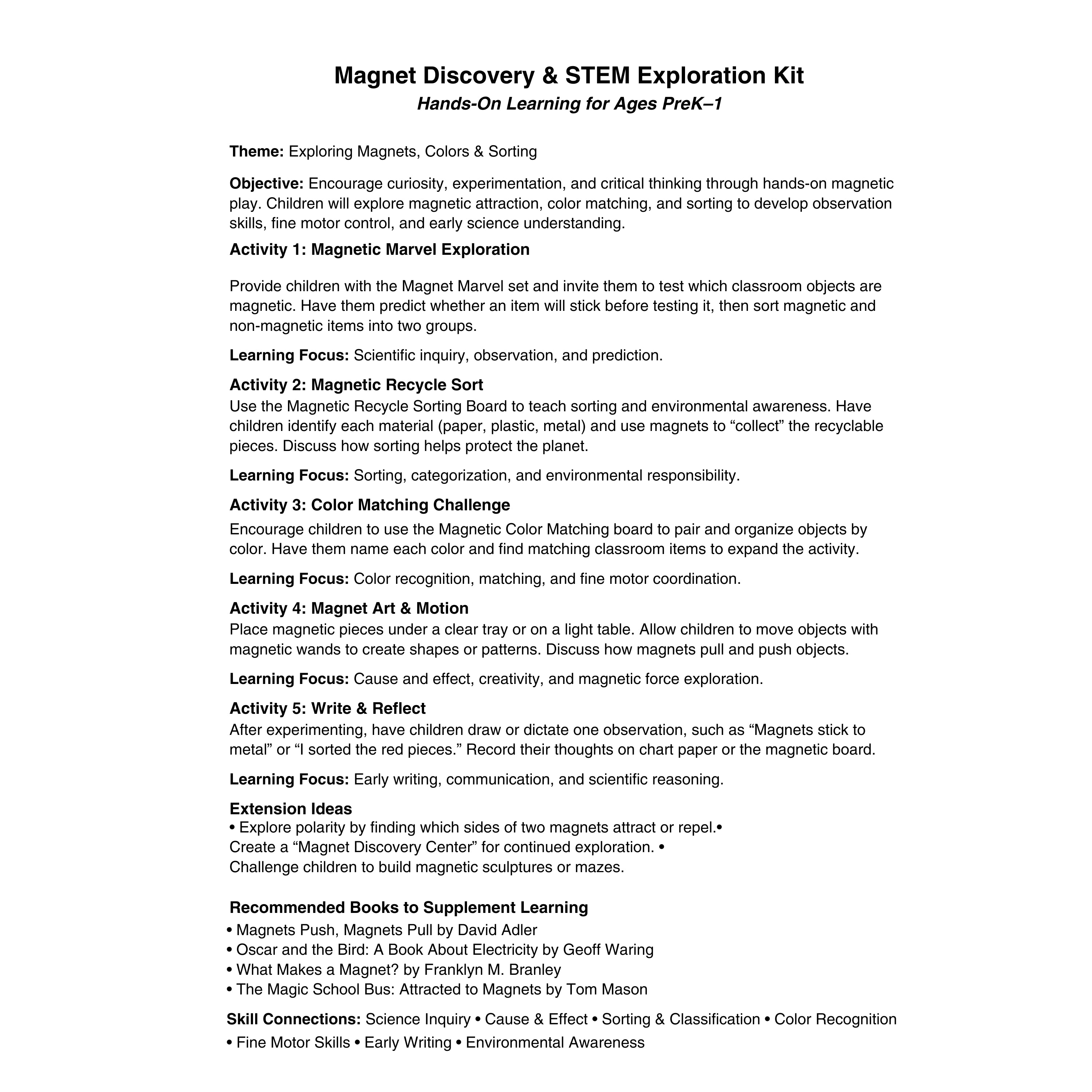 Magnet Discovery & STEM Exploration Kit