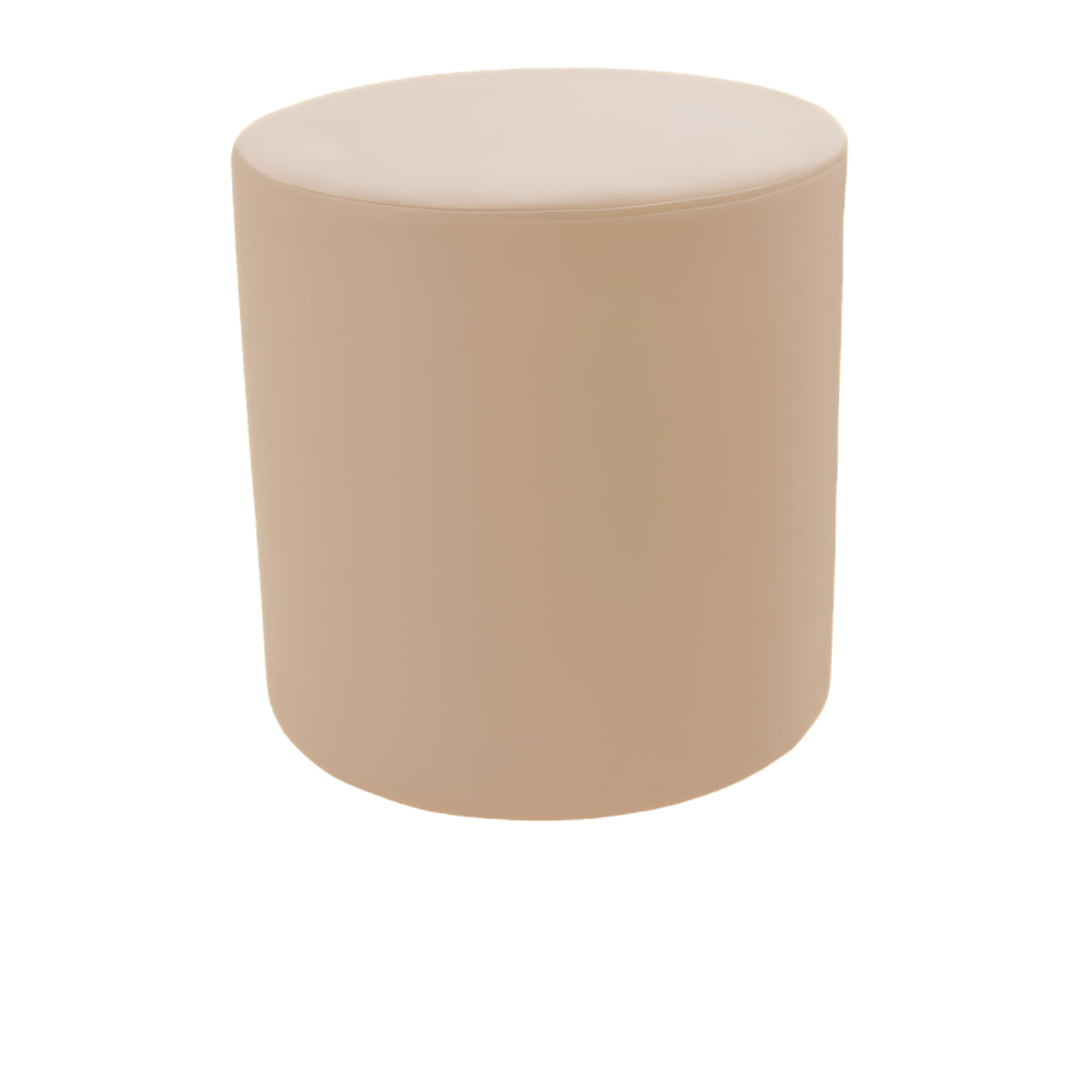 Round Vinyl Ottoman | 18" Modular Flexible Seating | Beige