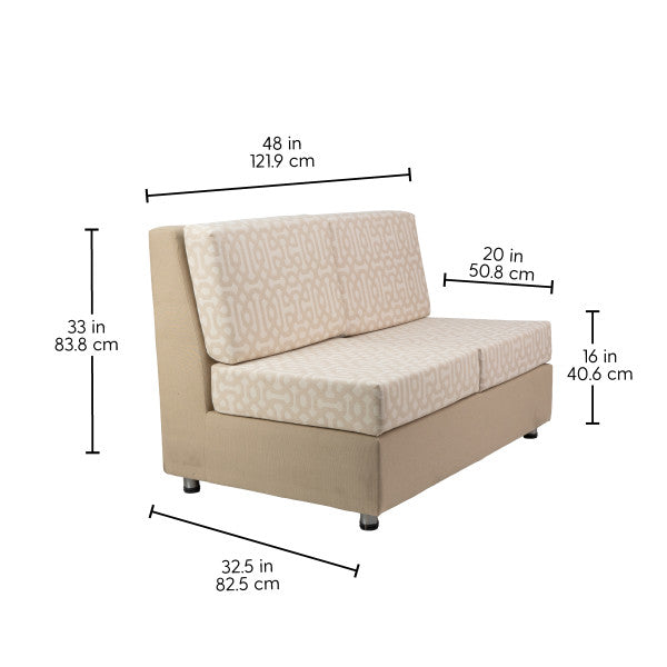 Sunbrella Outdoor Armless Sofa - 2 Pc