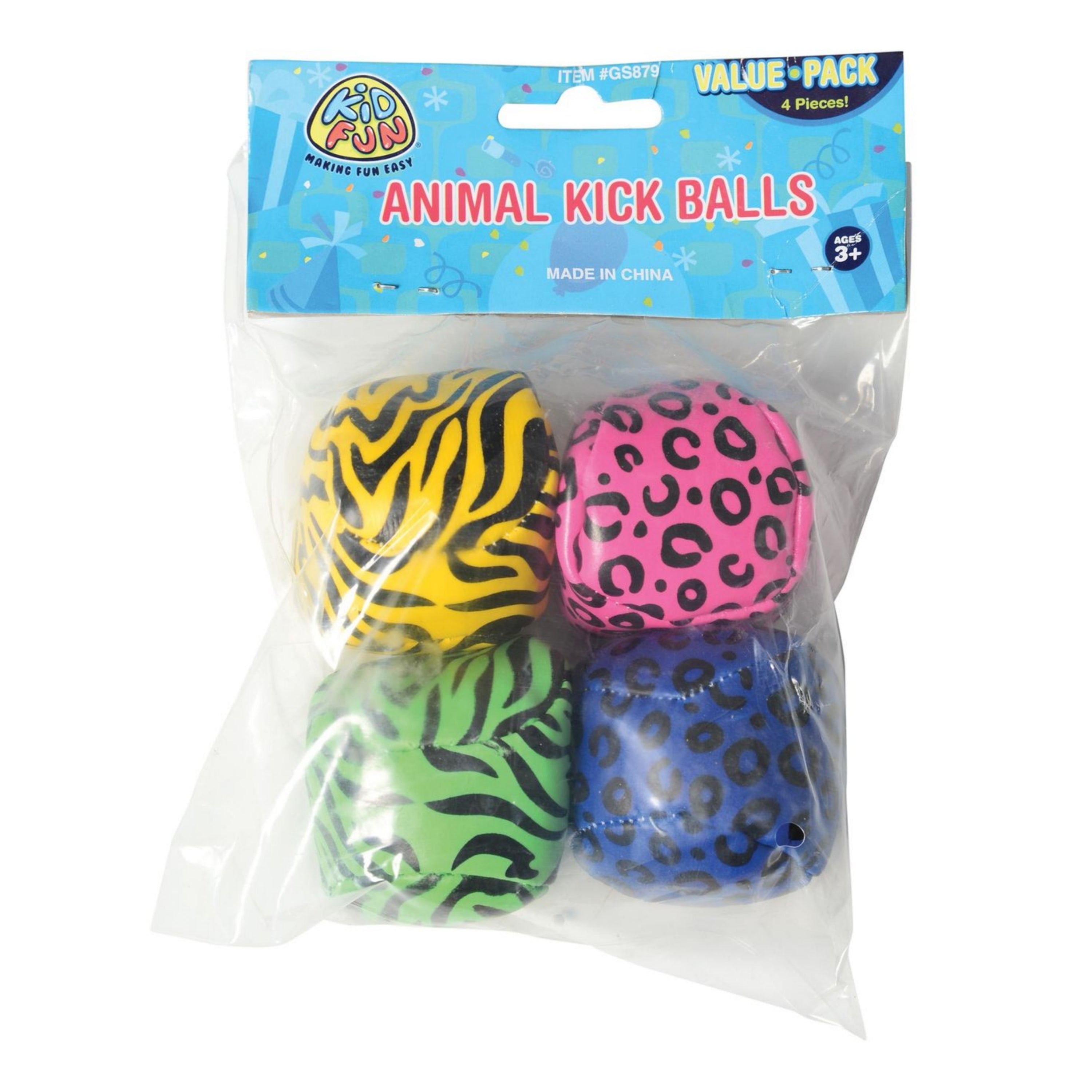Animal Print Sensory Squeeze Fidgets – 4 Piece Set