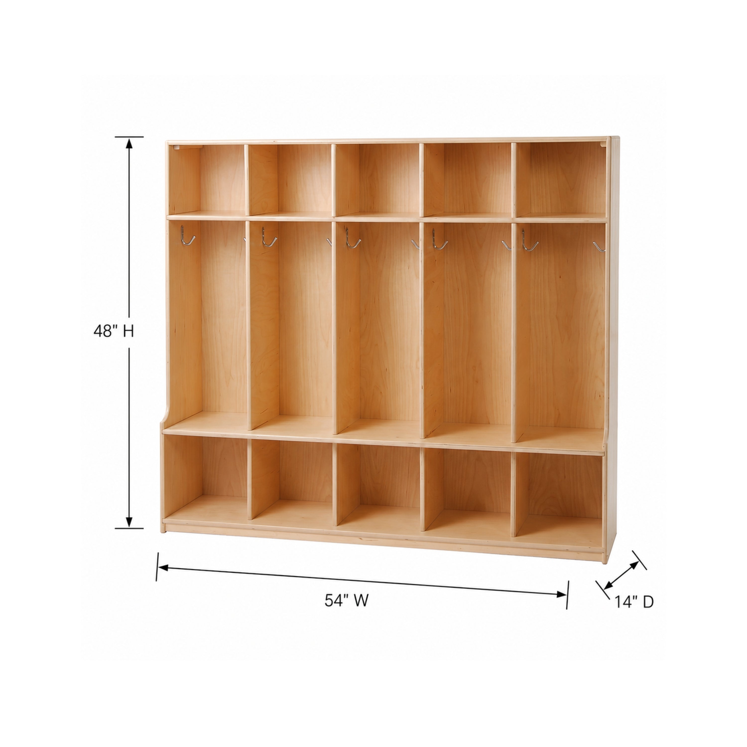 Birch Classroom Locker Unit | Durable 5-Compartment Storage for Early Childhood Organization