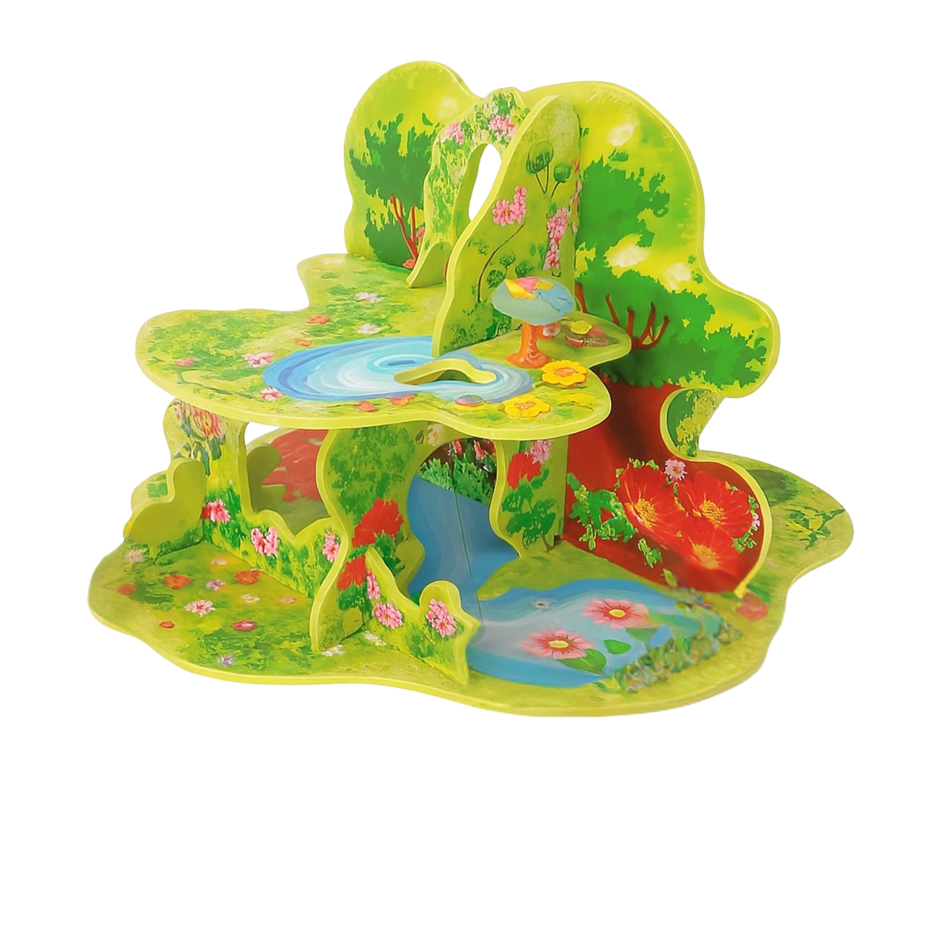 Wooden Small World Forest 3D Playscape – A Whimsical Setting for Preschool Storytelling and Exploration