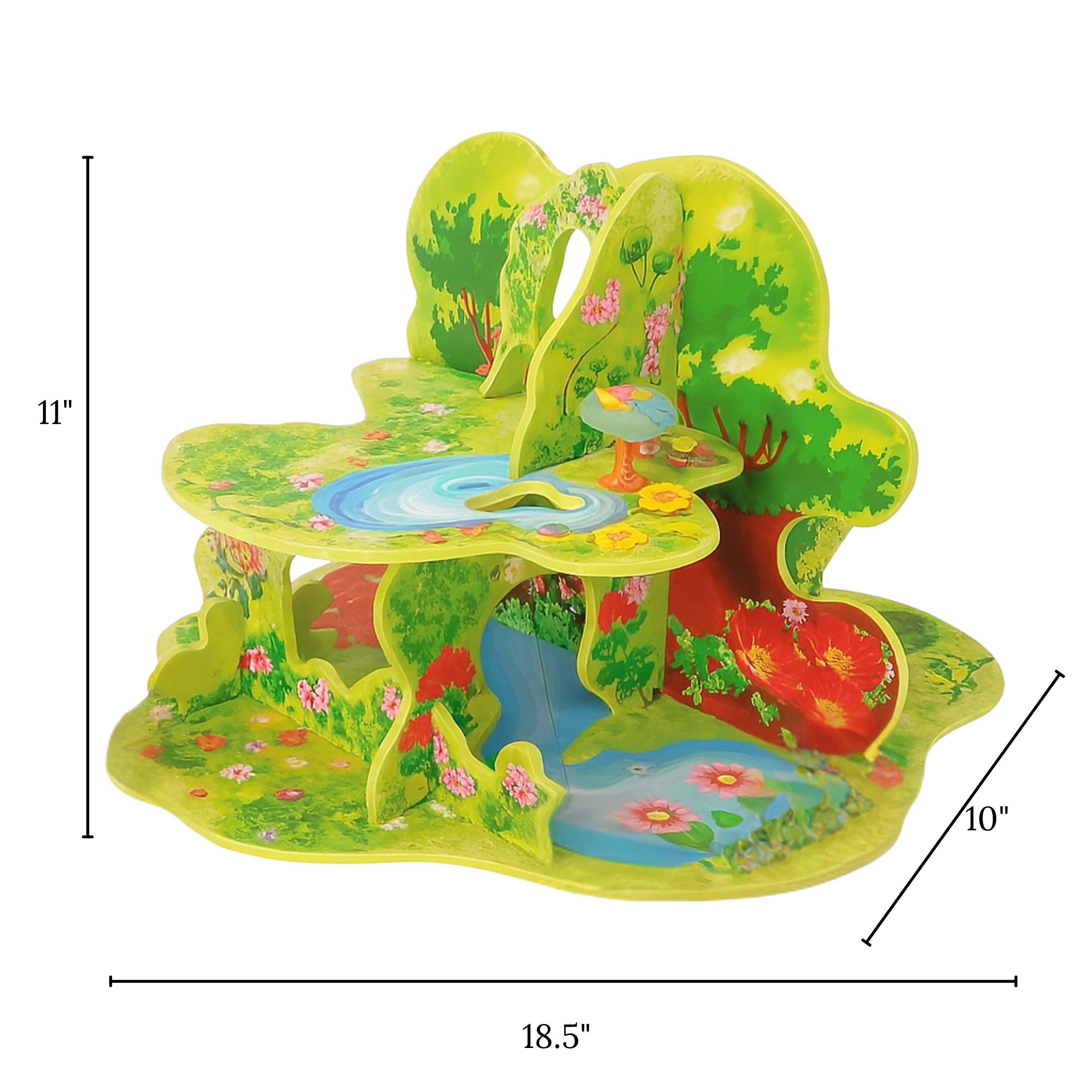 Wooden Small World Forest 3D Playscape – A Whimsical Setting for Preschool Storytelling and Exploration