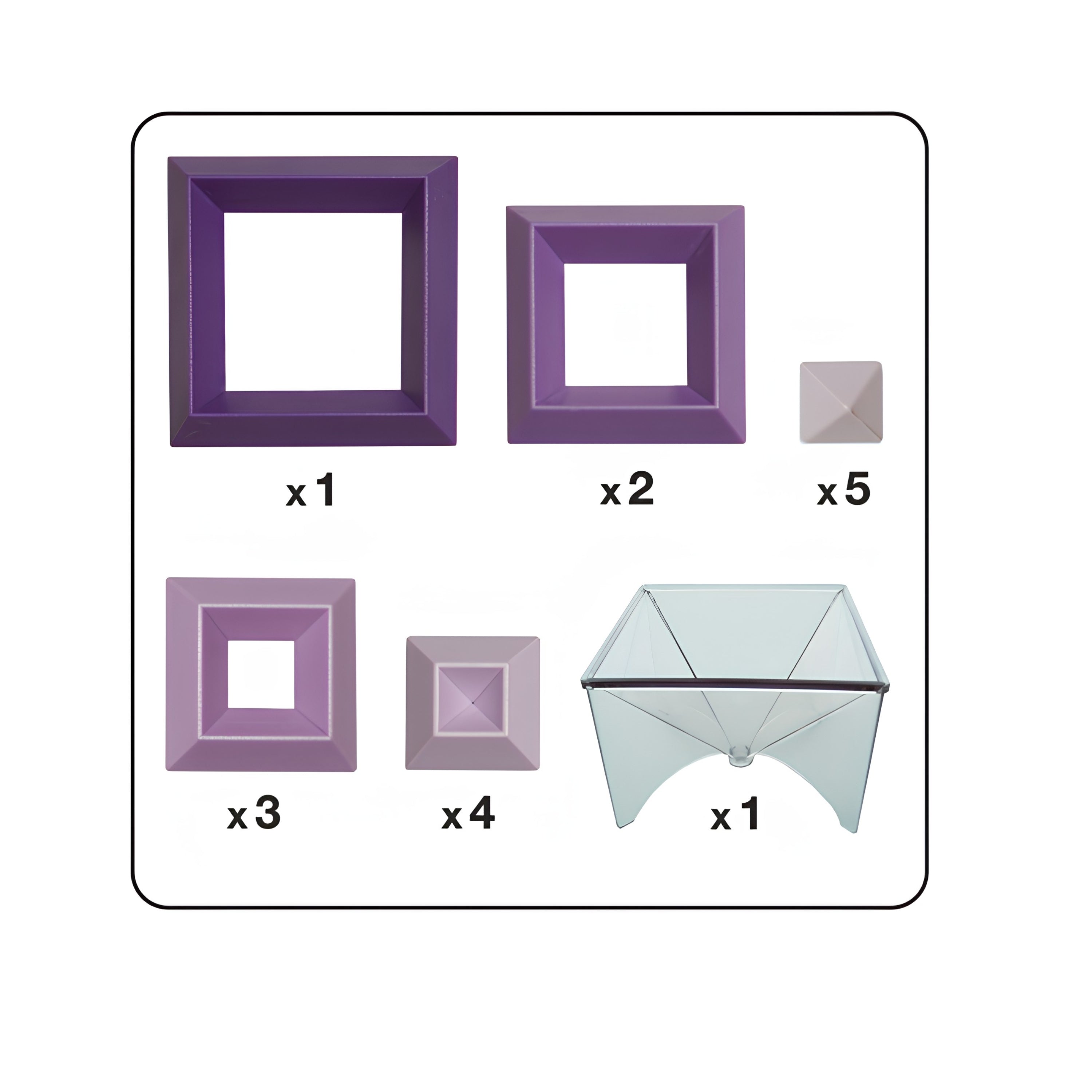 WEDGiTS Purple Building Set – 15 Piece Creative Construction - Wedgits