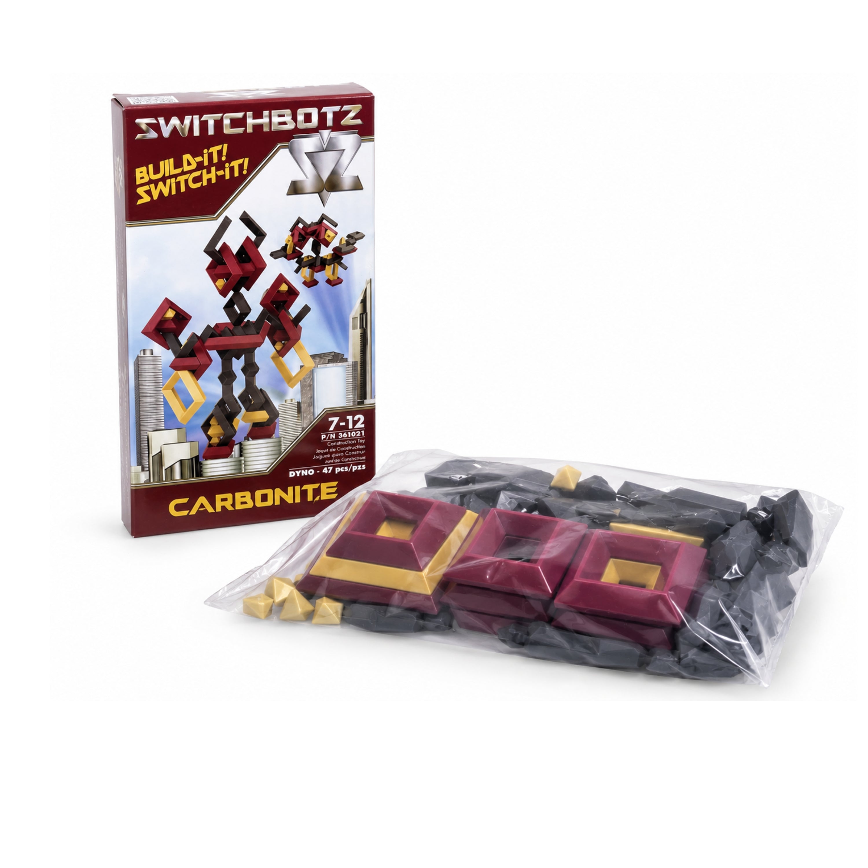 Switchbotz® Carbonite Series Dyno Set – 47 Piece Building Kit - Wedgits