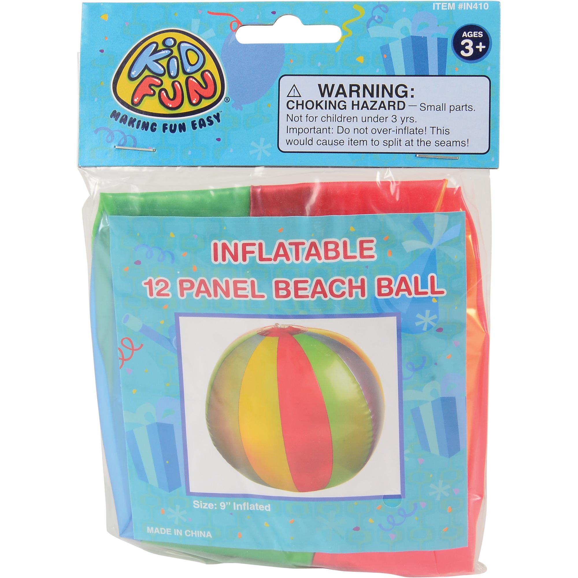 Rainbow Inflatable Beach Balls – 12 Pack, 9"
