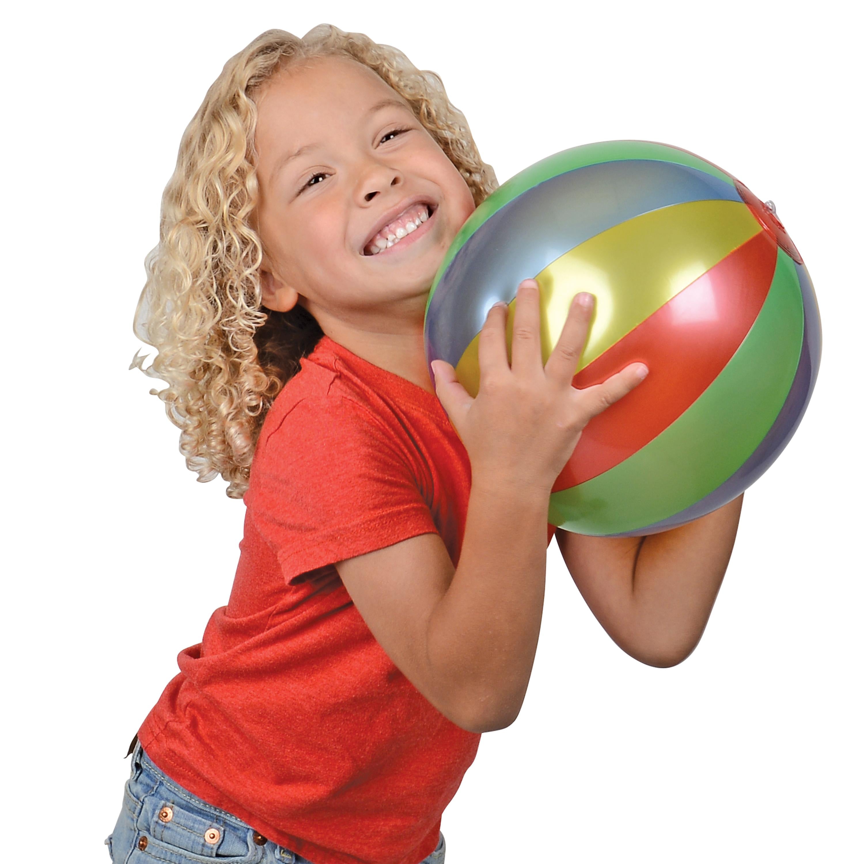 Rainbow Inflatable Beach Balls – 12 Pack, 9"