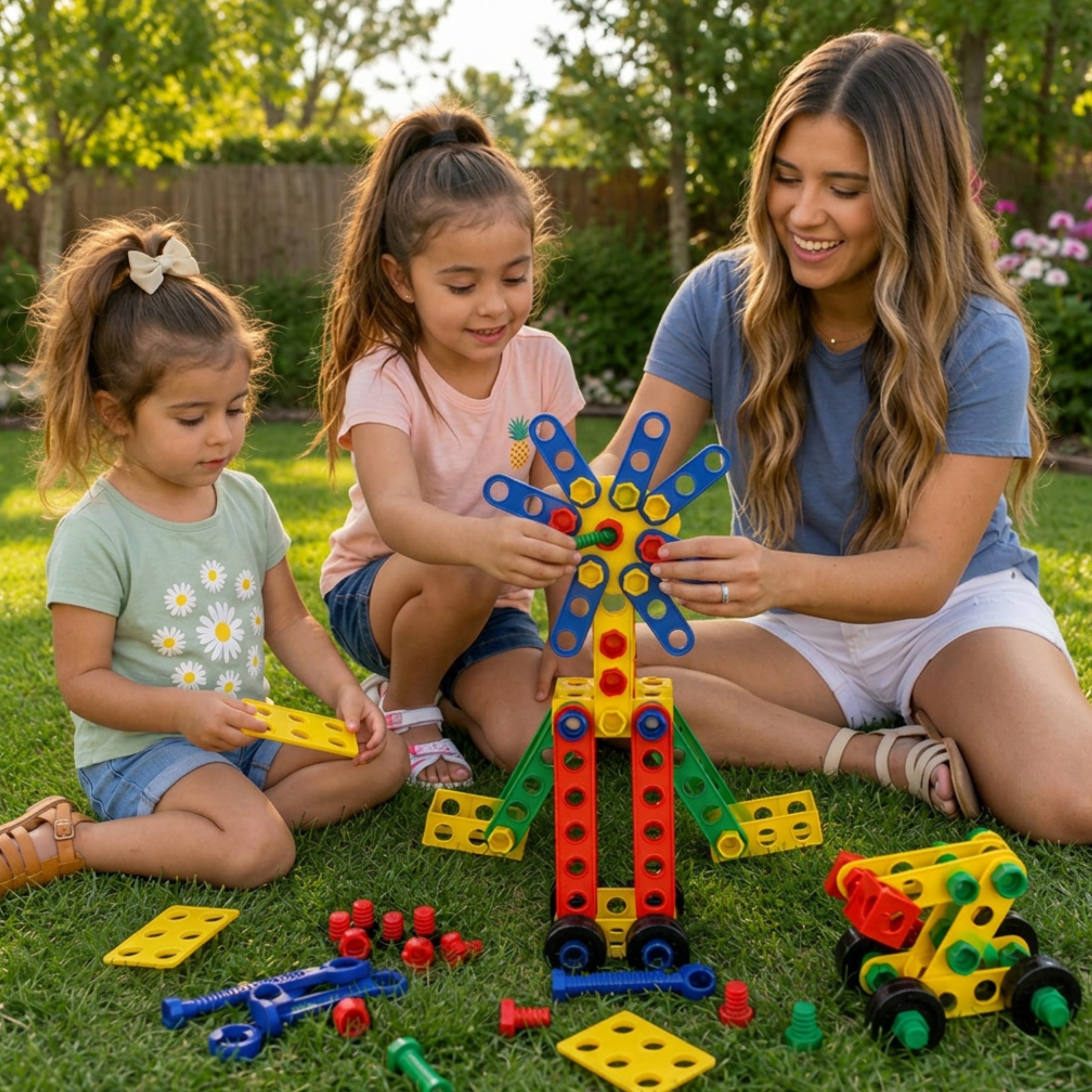 Brightly Colored Nuts & Bolts Construction Builders – Fine Motor & STEM Skill Set