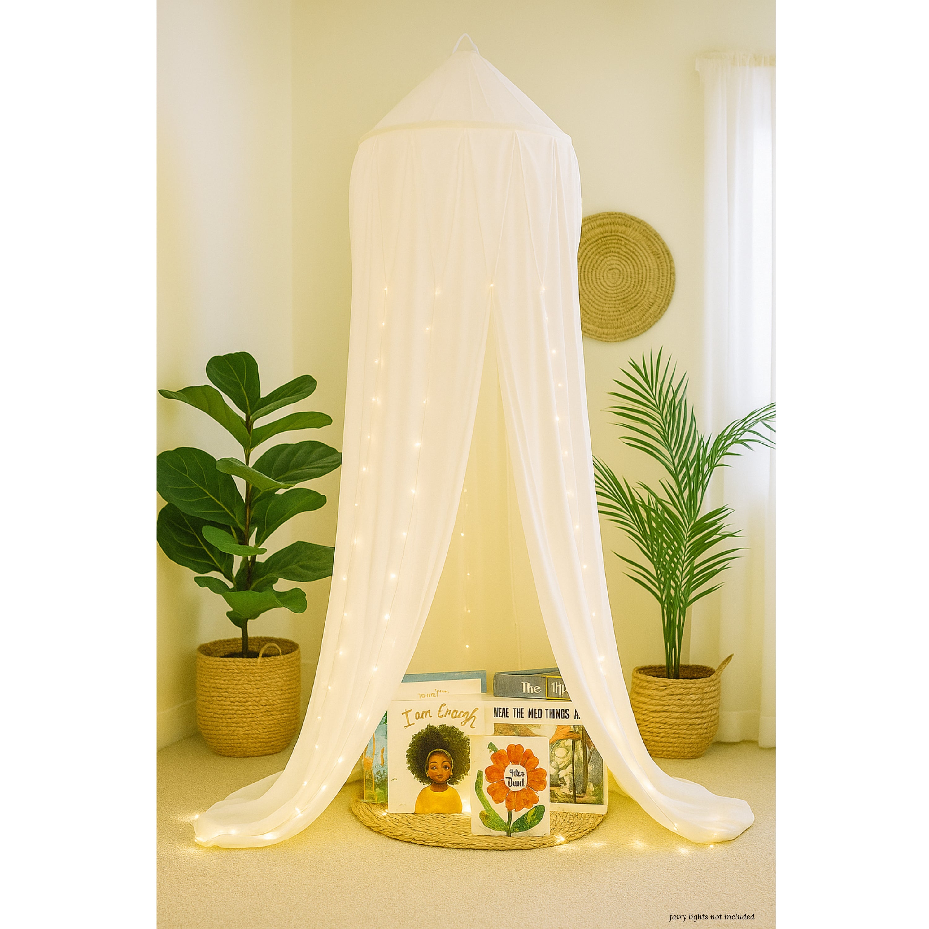 Natural Retreat Fabric Canopy | For Reading Corners and Imaginative Play | 8' High