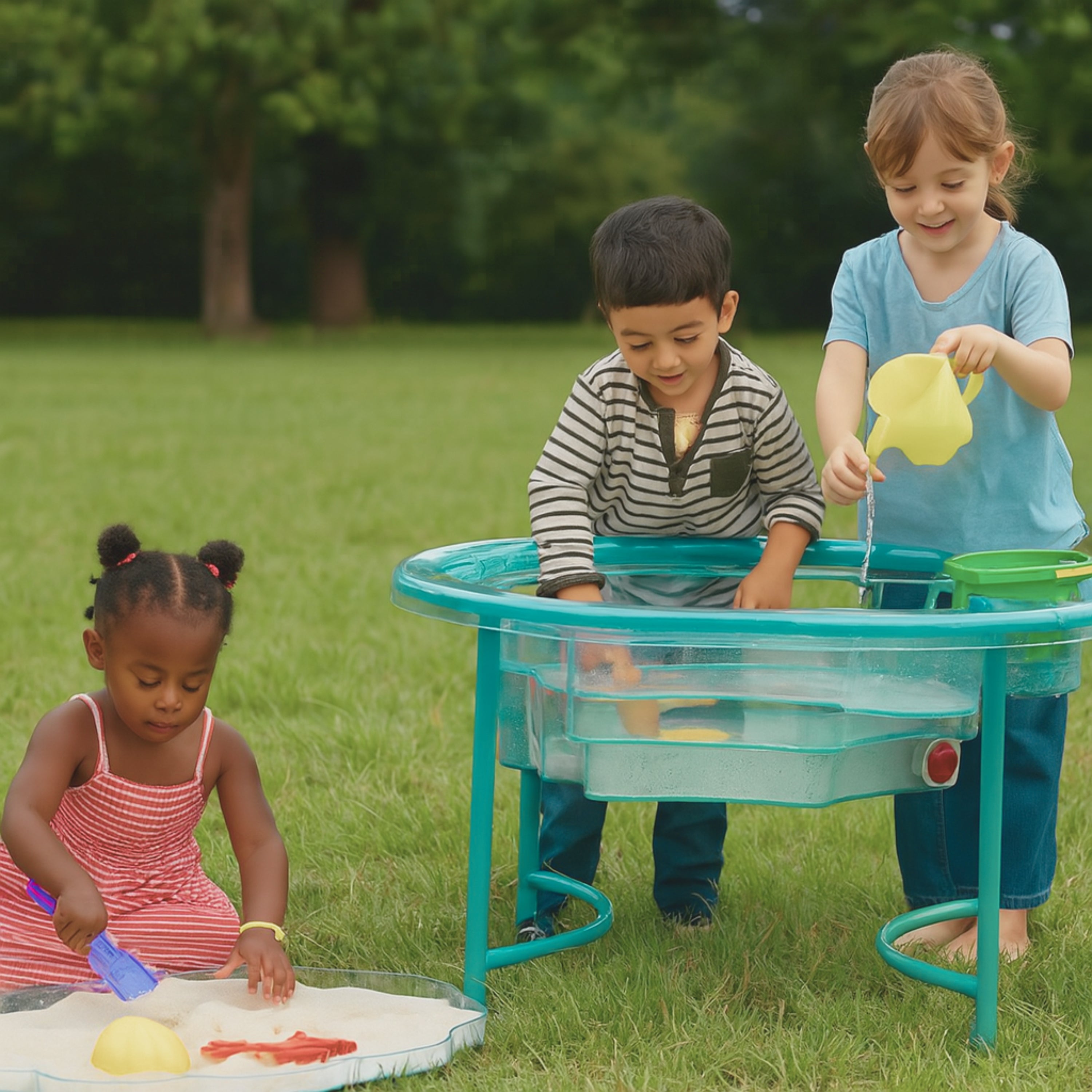 Sand and Water Clam-Shaped Sensory Table
