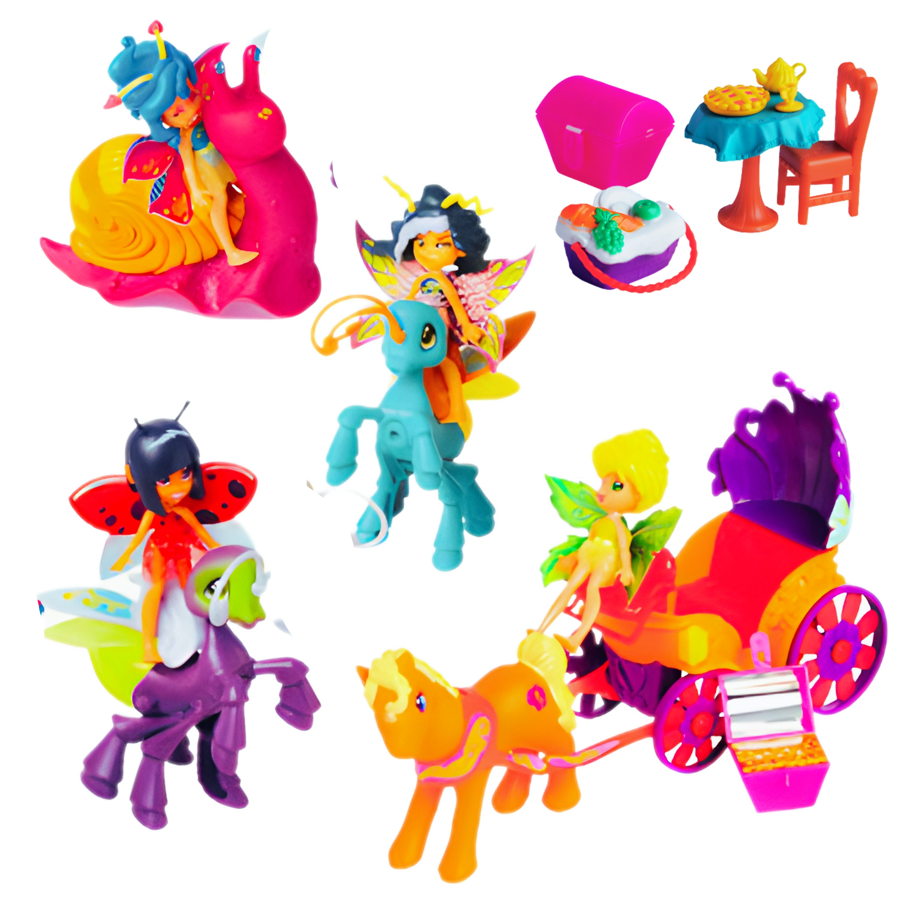 Fairy-kins 28-Piece Play Set with Light-Up Lightning Bugs and Accessories