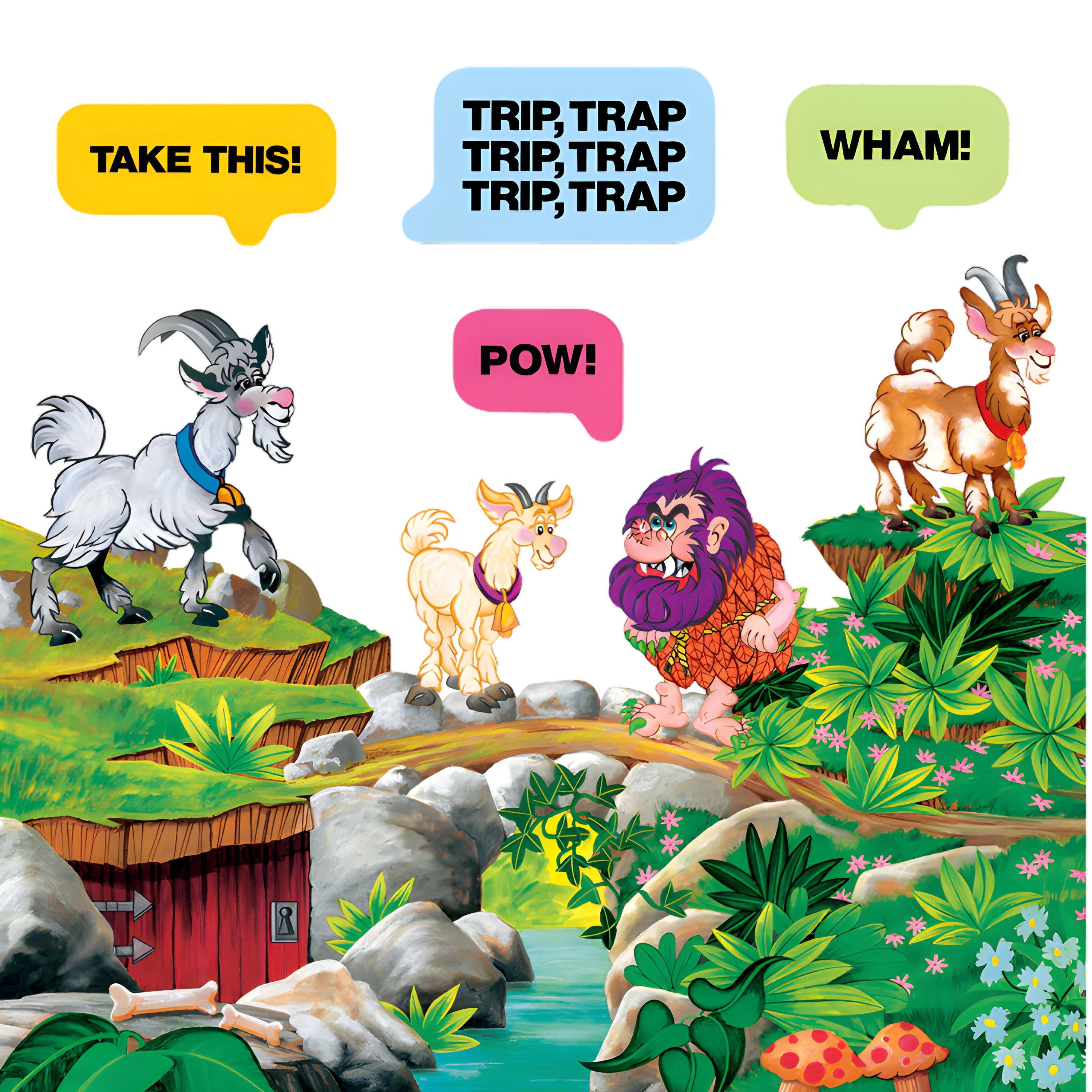 The Three Billy Goats Gruff Background & Felt Set