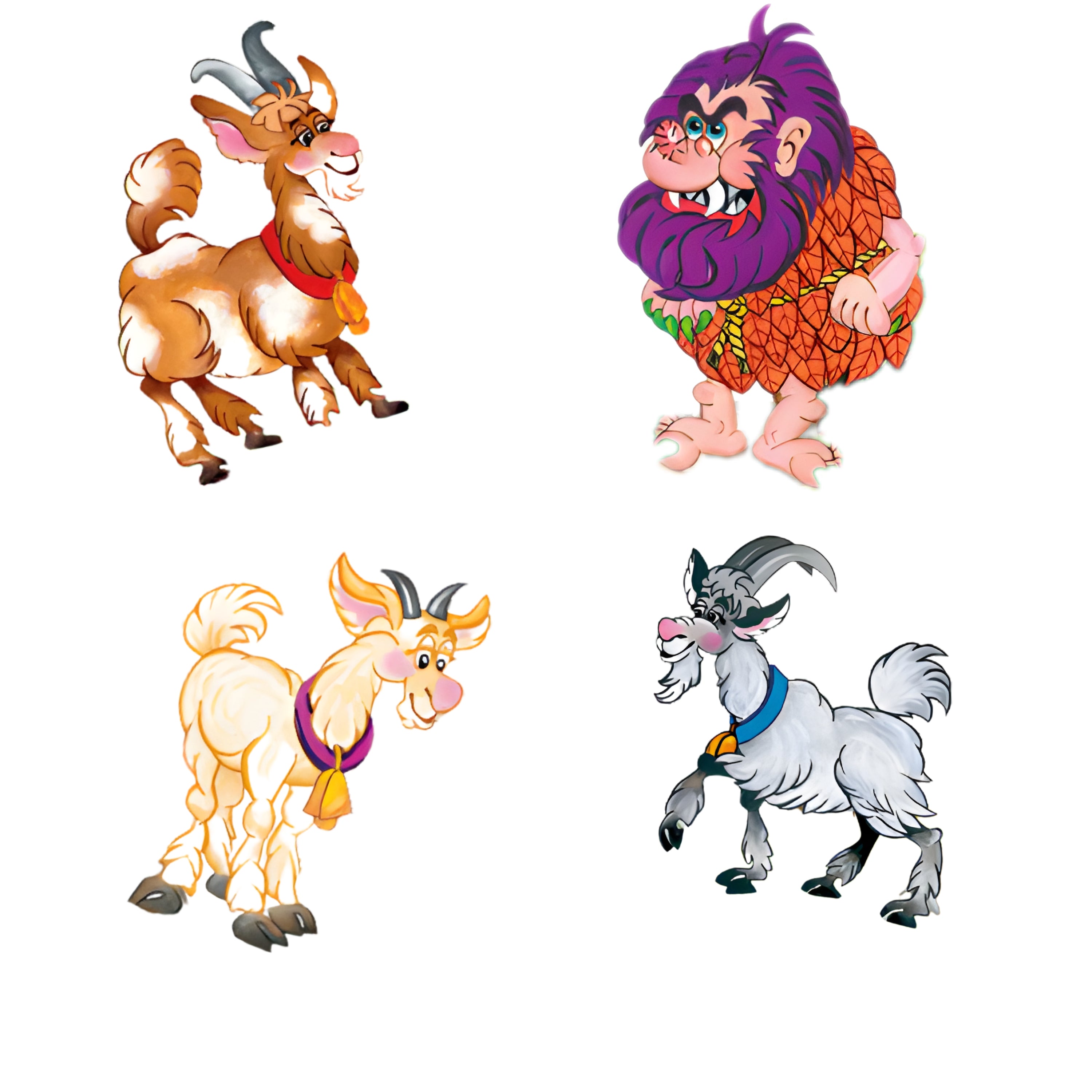 The Three Billy Goats Gruff Background & Felt Set