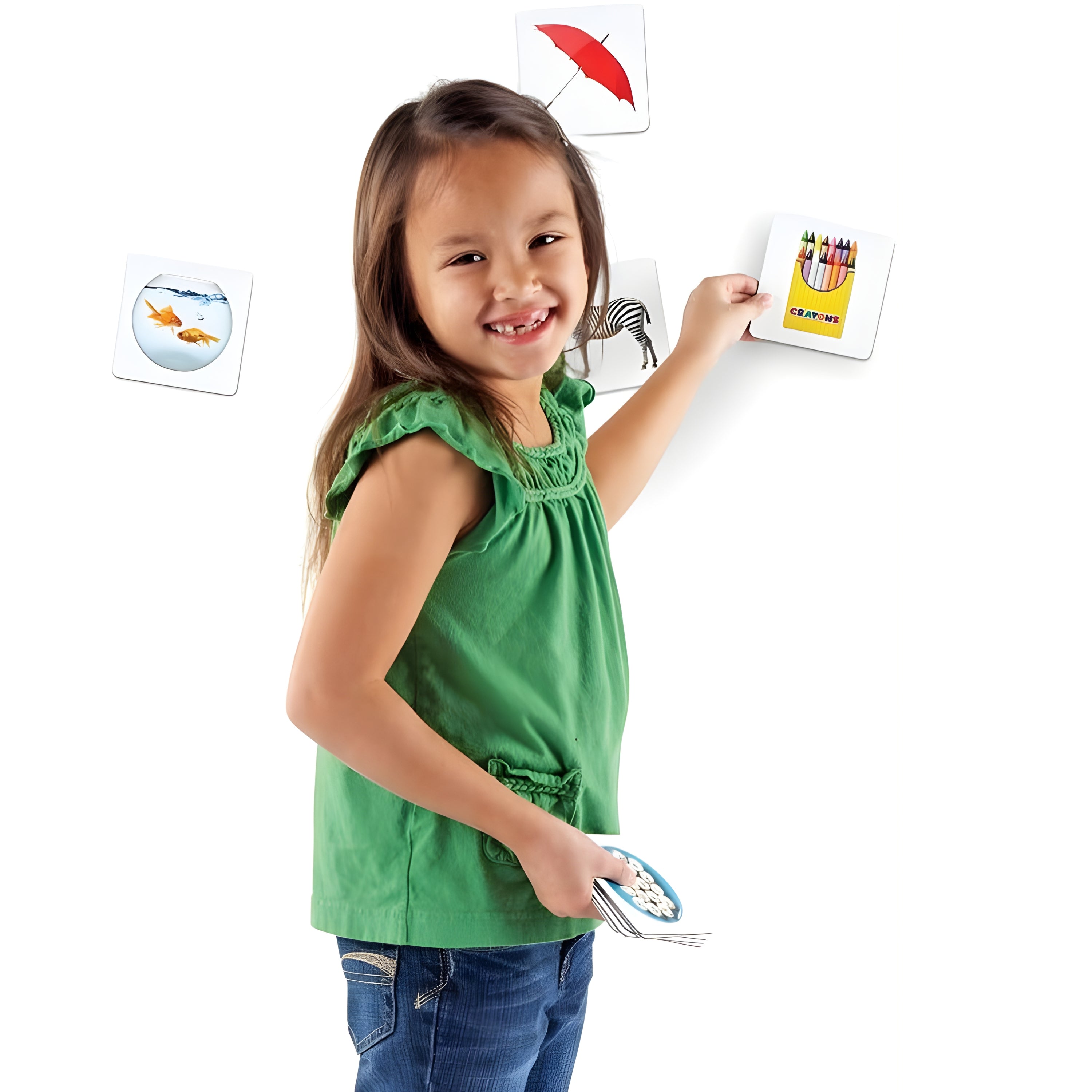 Double-Sided Photo Magnetic Alphabet Cards | 26 Real Image & Letter Magnets