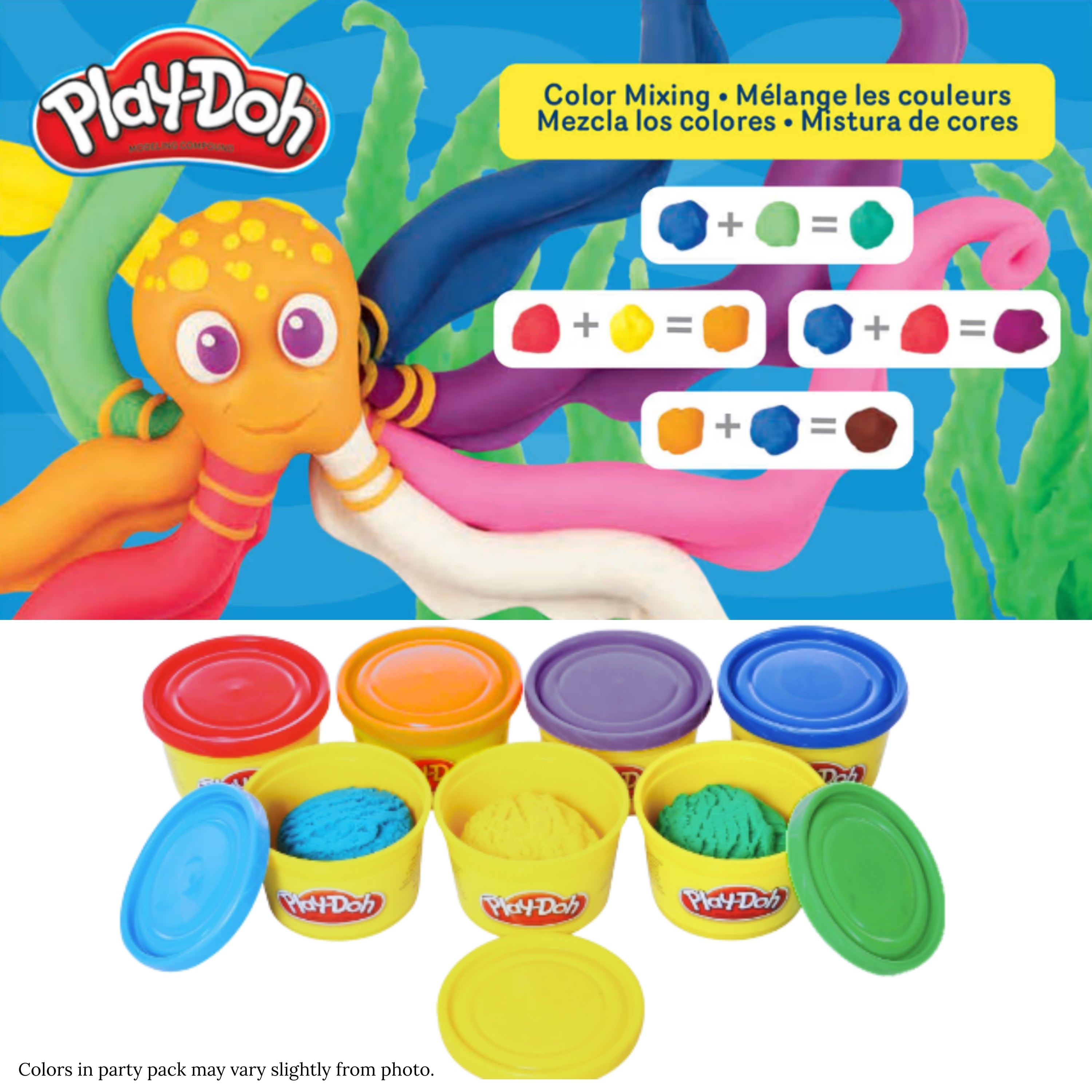 Play-Doh Mini Dough Classroom Pack – 10 Individual Tubs for Ages 2+