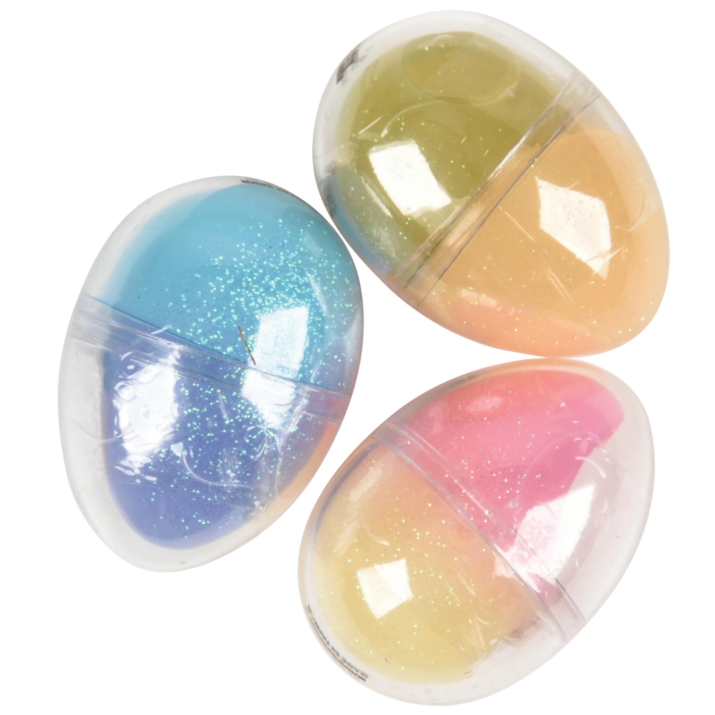 Assorted Color Glitter Putty in Egg-Shaped Container – 2.5"