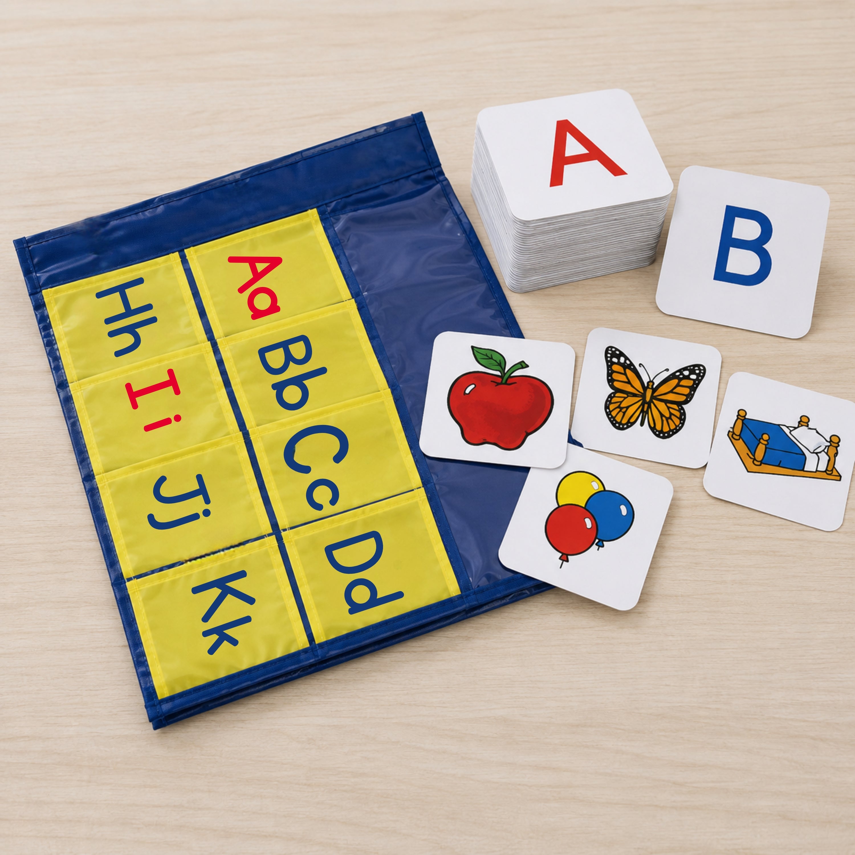 Alphabet Pocket Nylon Chart with 156 Picture Cards & 52 Letter Cards